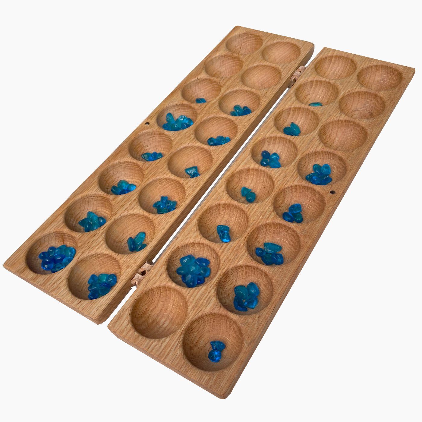Madera Spielzeuge Spielesammlung Hus Bao Eichenholz, Strategiespiel, Besonders große Mulden