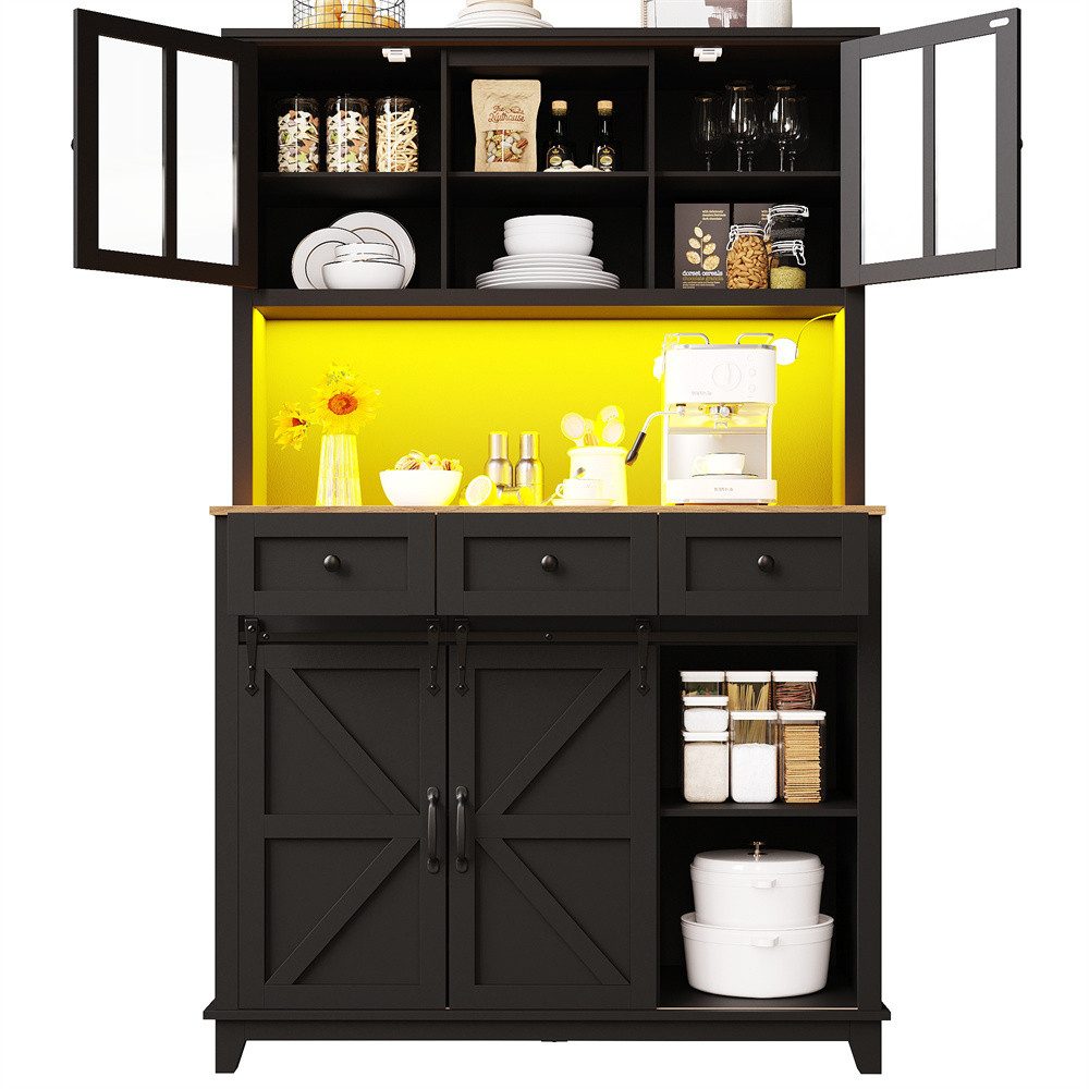 MODFU Hochschrank Multifunktionales,Sideboard (Küchenschrank mit LED-Beleuc günstig online kaufen
