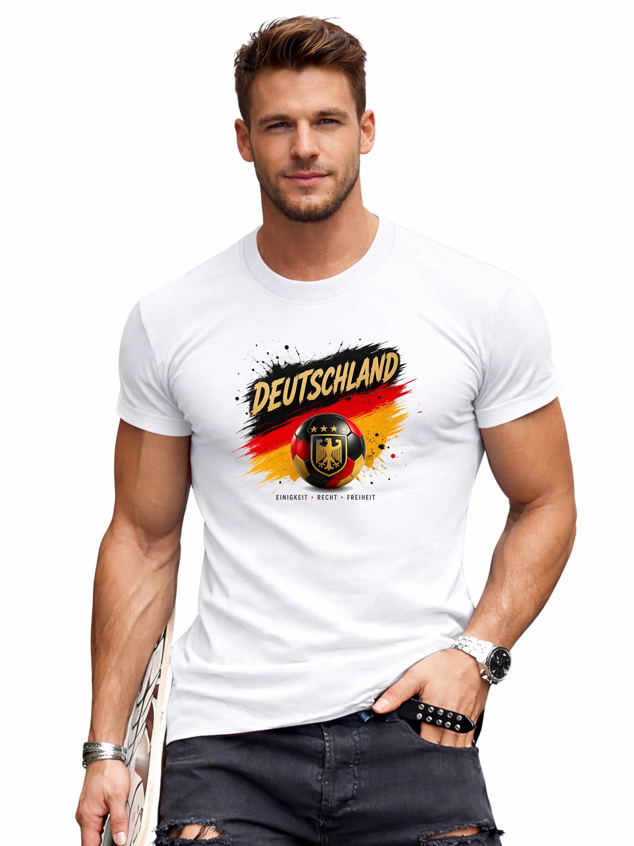 RMK T-Shirt Herren Shirt Fußball WM Deutschland 100% Baumwolle