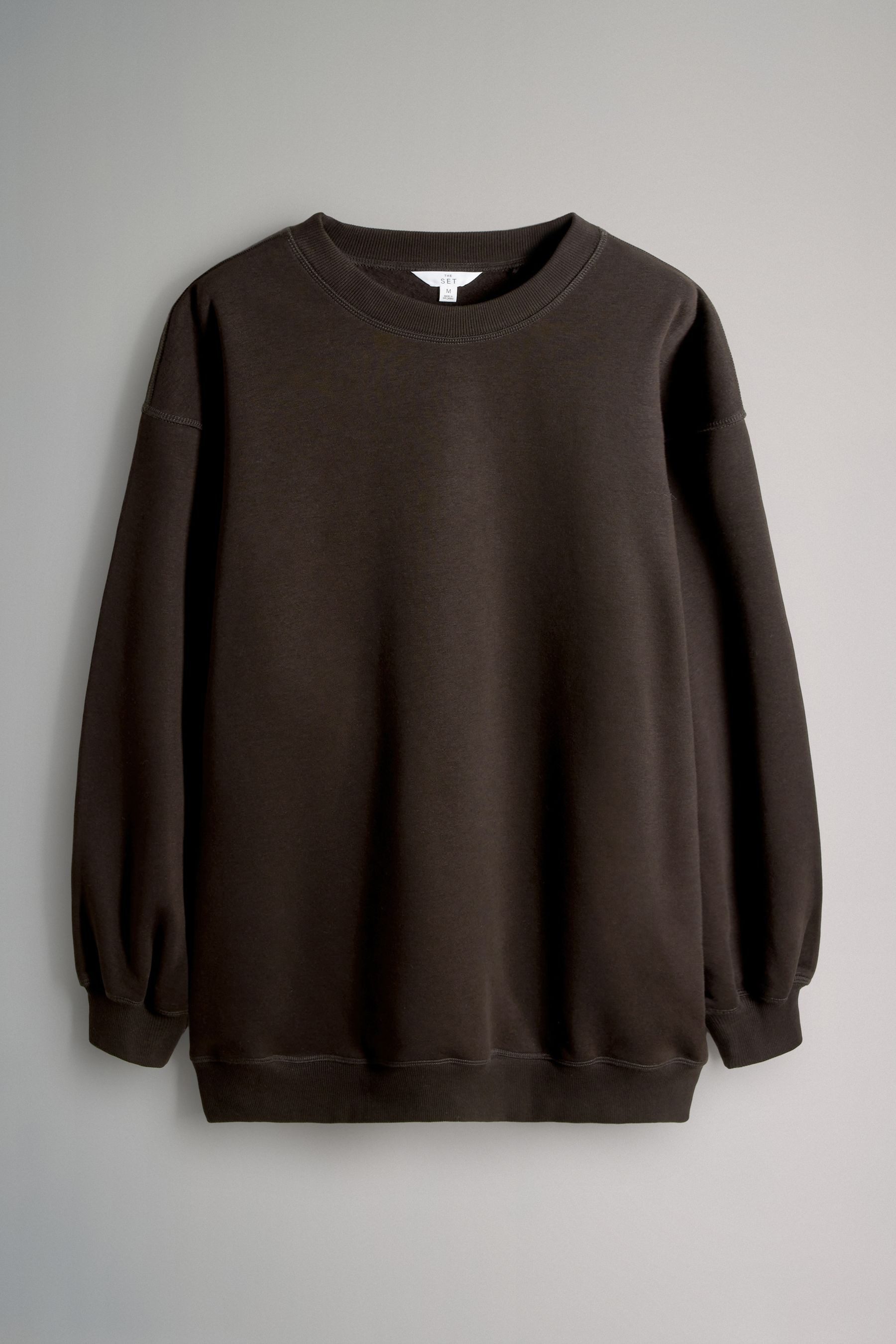 The Set Sweater 2 x The Set Lange Sweatshirts mit seitlichem RV (2-tlg)