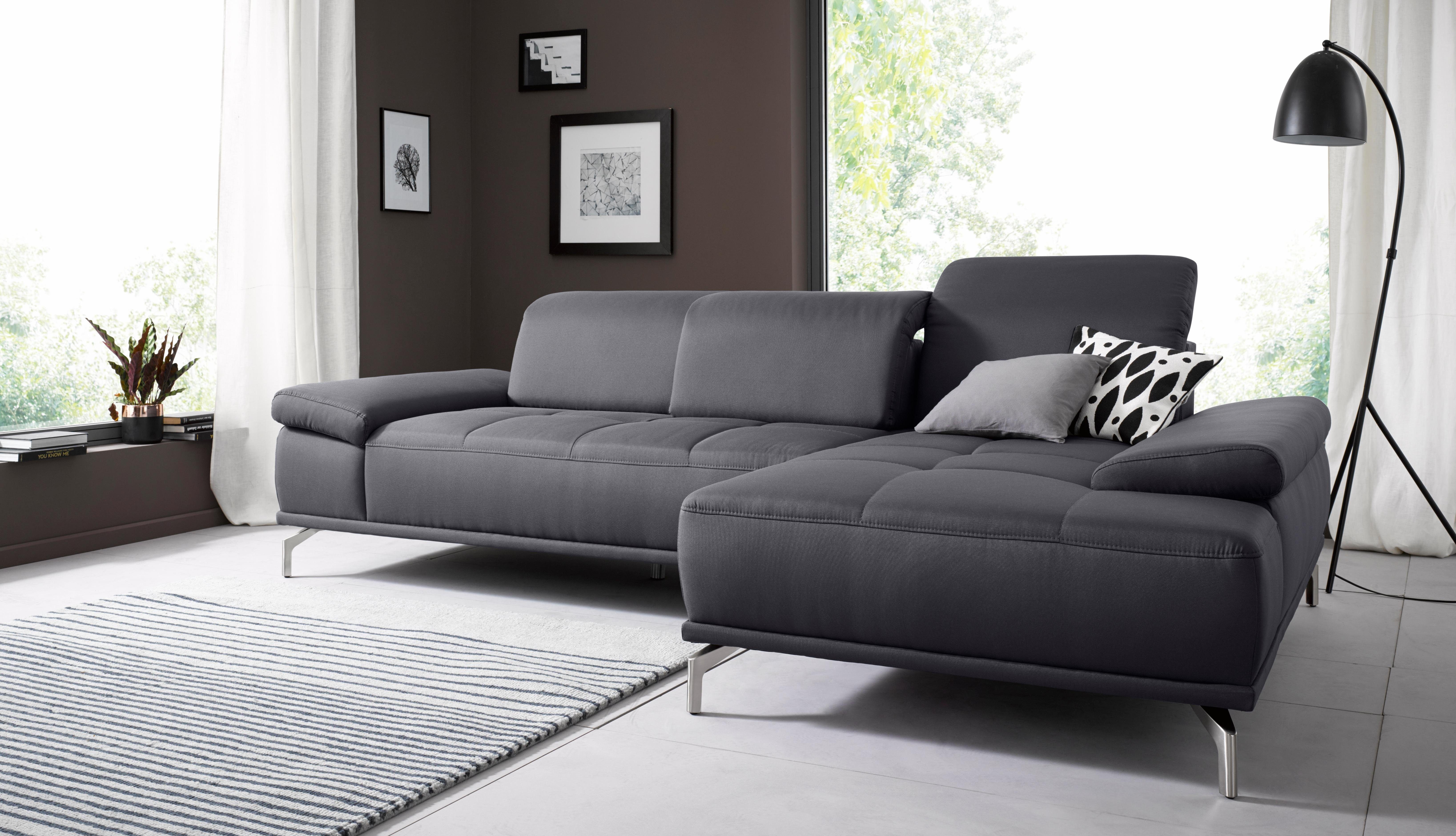 Places of Style Ecksofa Caluna, Inkl.Sitztiefenverstellung, wahlweise mit Kopf- und Armteilverstellung