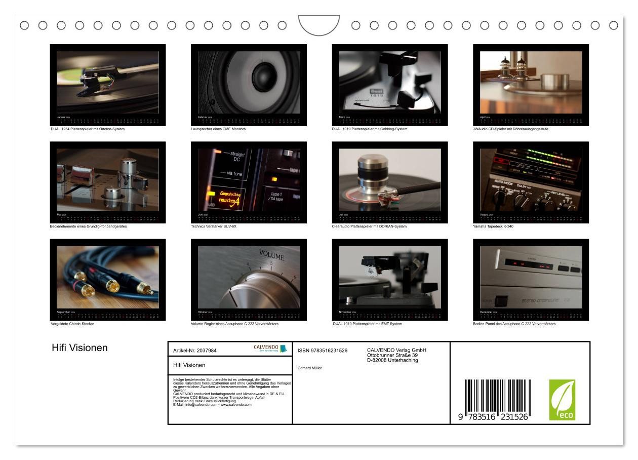 Thumbnail - CALVENDO Wandkalender Hifi Visionen (Wandkalender 2026 DIN A4 quer), CALVENDO Monatskalender