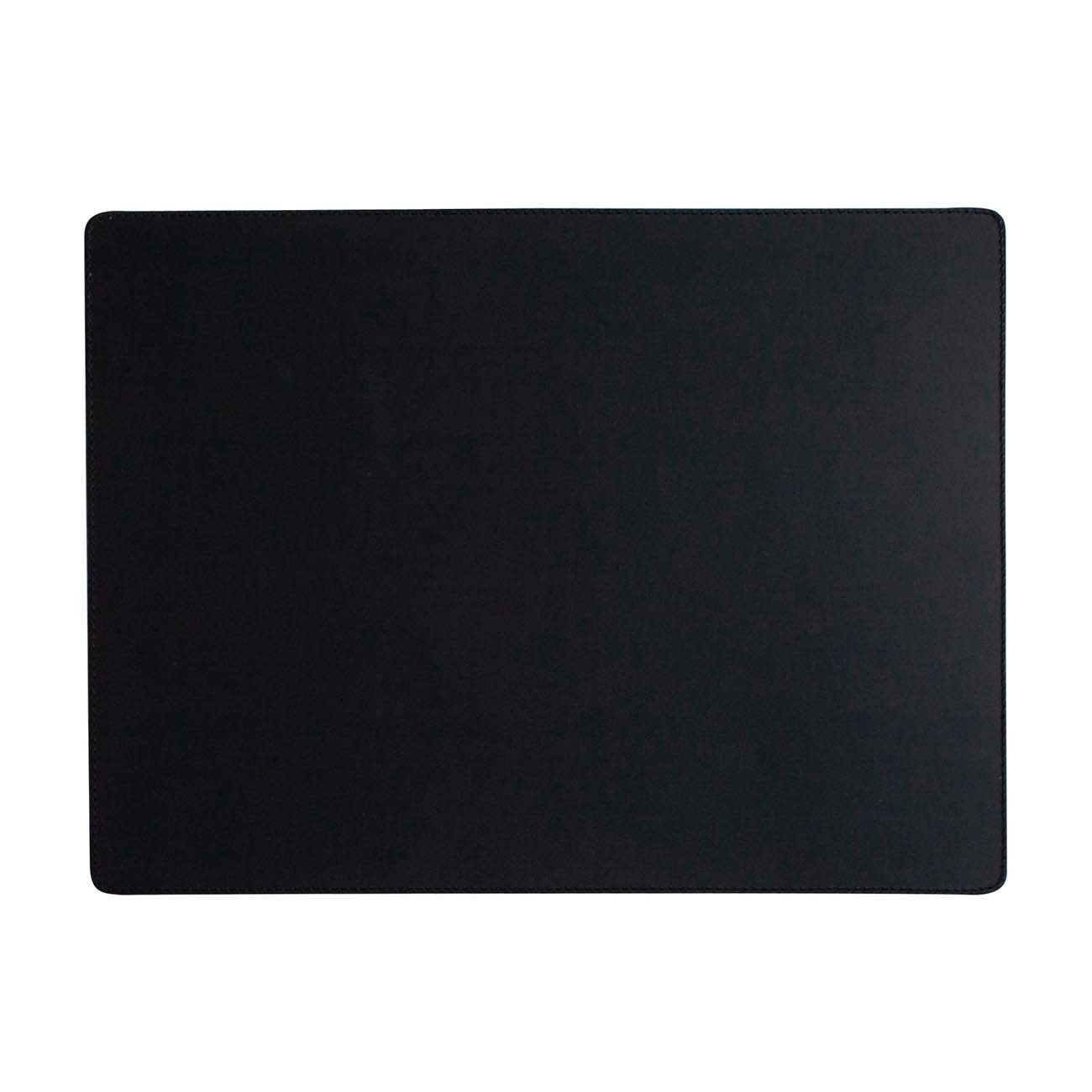 adorist Platzset, (1-St), Leder Tischset, Lederunterlage KANON rechteckig, schwarz (weiße Naht)
