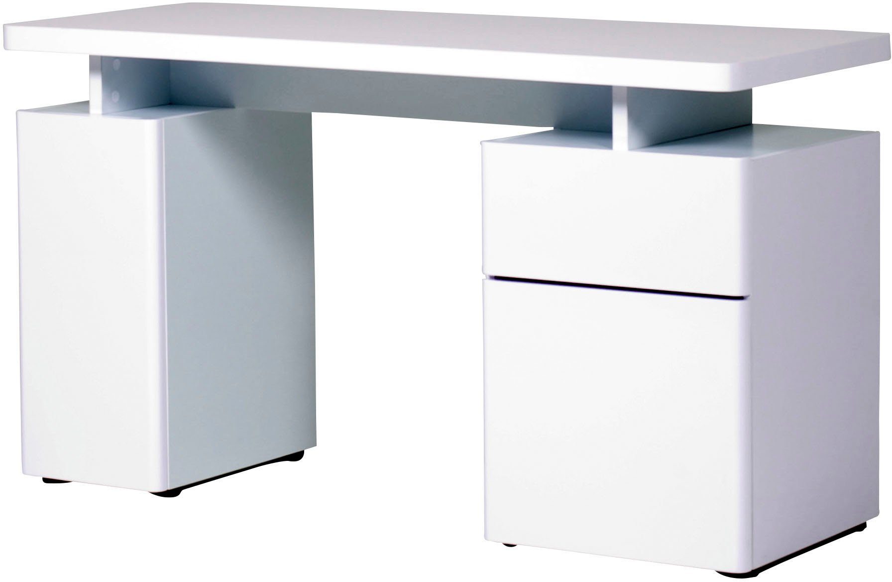 Jahnke Schreibtisch CU-LIBRE 140 (1-St), Platzsparender Arbeitsplatz, mit 1 Schublade und 2 Türen, 135 cm