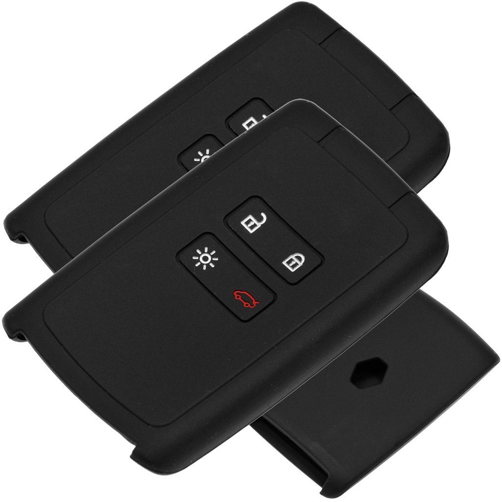 Silikon Tasten Schwarz Renault passendem für Schutzhülle SMARTKEY Autoschlüssel mit Kadjar mt-key 4 Schlüsseltasche Captur Clio KEYLESS Megane Schlüsselband,