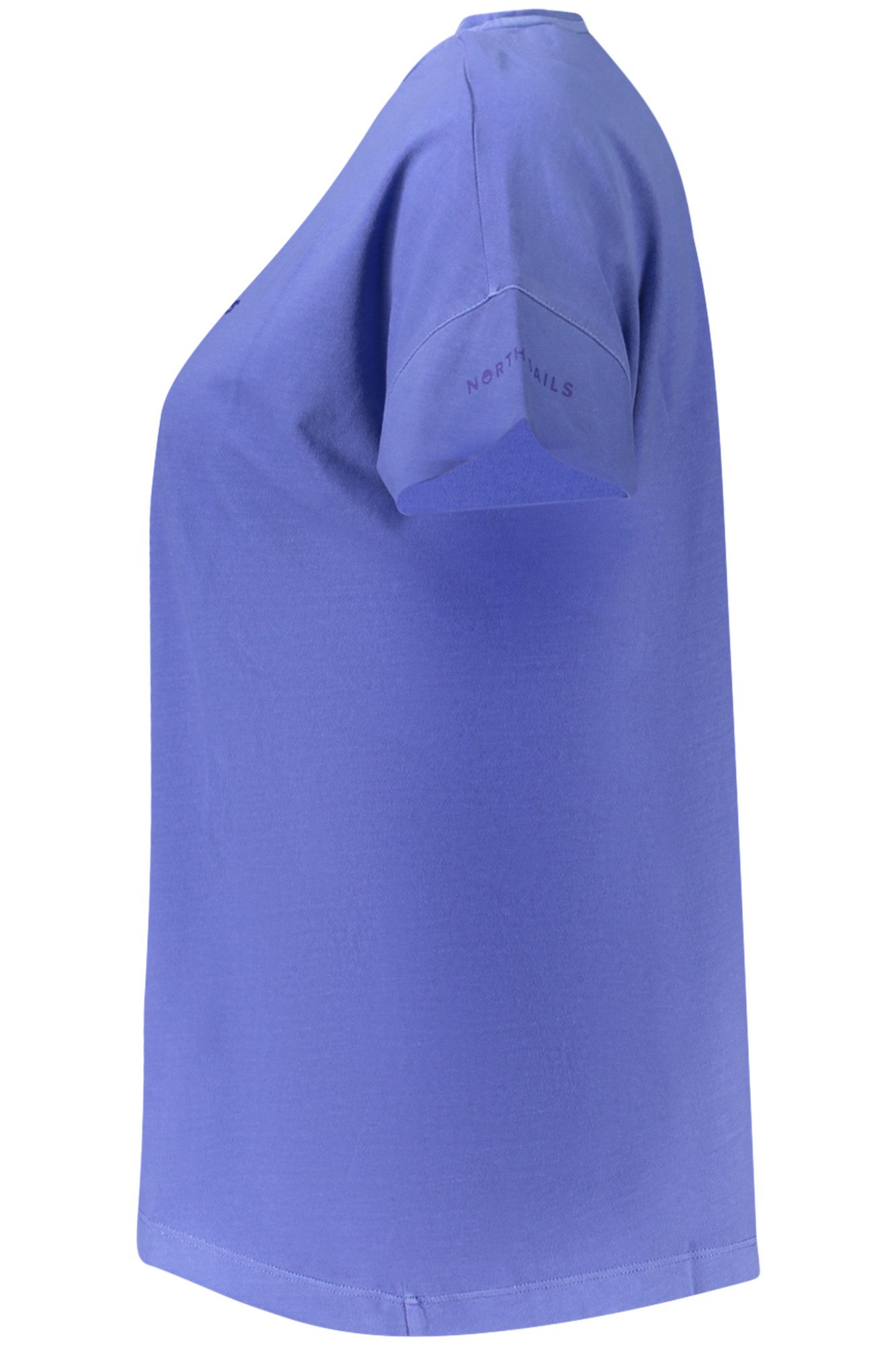 North Sails T-Shirt Damen Kurzarm T-Shirt Blau mit Reliefdruck und