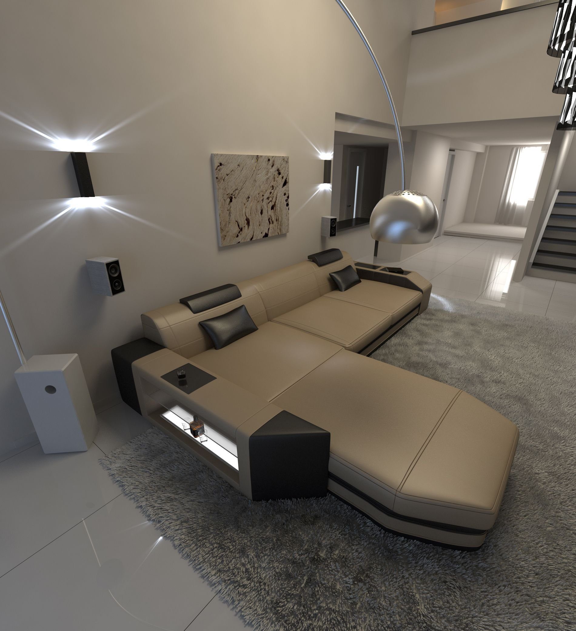 Sofa Dreams Ecksofa Ledercouch Sofa Leder günstig online kaufen