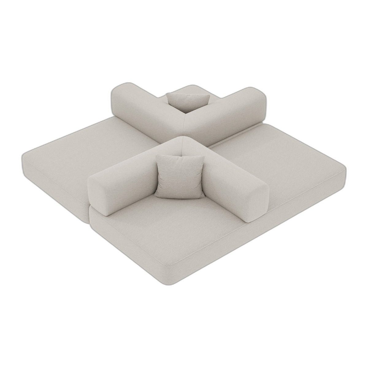 SIKAINI Schlafsofa Schlafsofa aus Cord in Weiss, 1 Teile