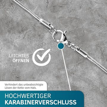 König Design Kette ohne Anhänger, Schlangenkette Edelstahlkette Halskette Damenkette - 5 mm