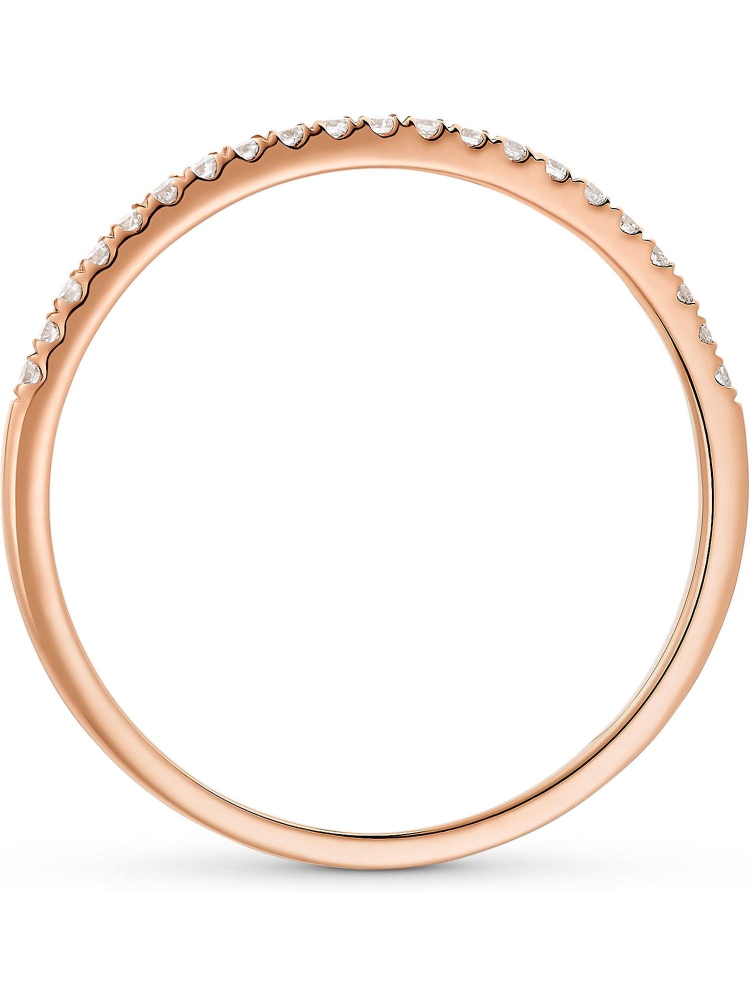 CHRIST Diamantring CHRIST Damen-Damenring 585er Roségold 21 Diamant
