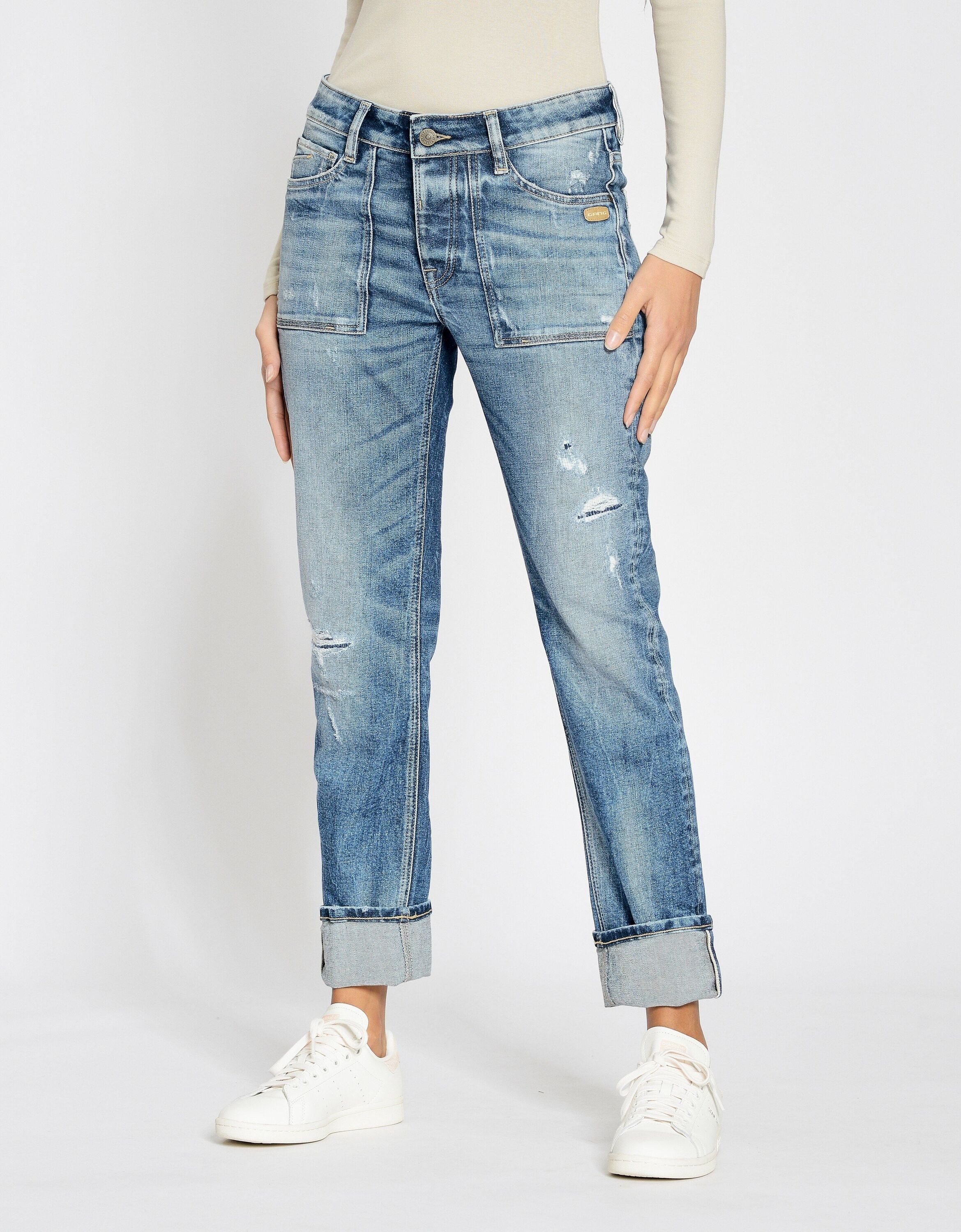 GANG Boyfriend-Jeans 94NICA WORKER im 5-Pocket-Style