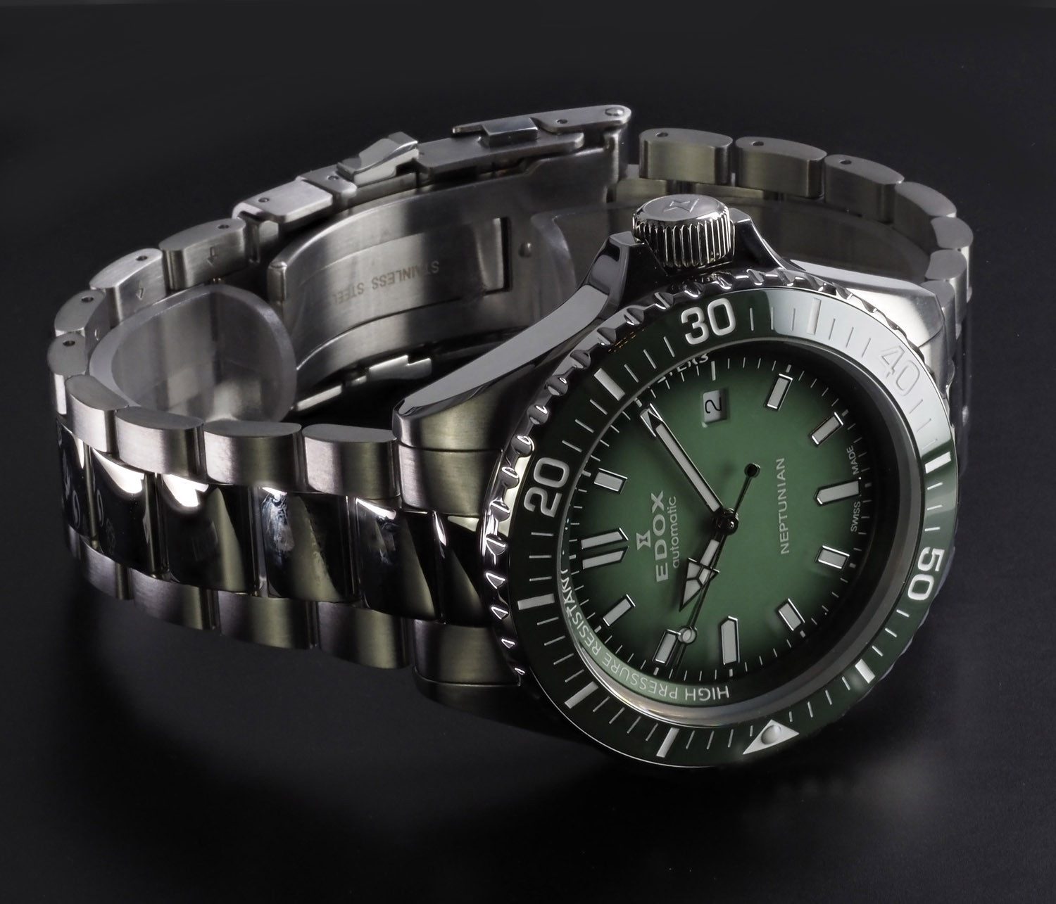 Edox Schweizer Uhr Automatik Herren Uhr 80120 3VM VDN1 SKYDIVER NEPTUNIAN Skydiver Neptunian, 100 ATM Waterresistant