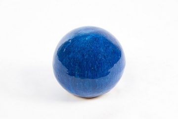 Teramico Dekokugel Gartenkugel Rosenkugel Keramik 16x14cm Blau, 100% Frostfest