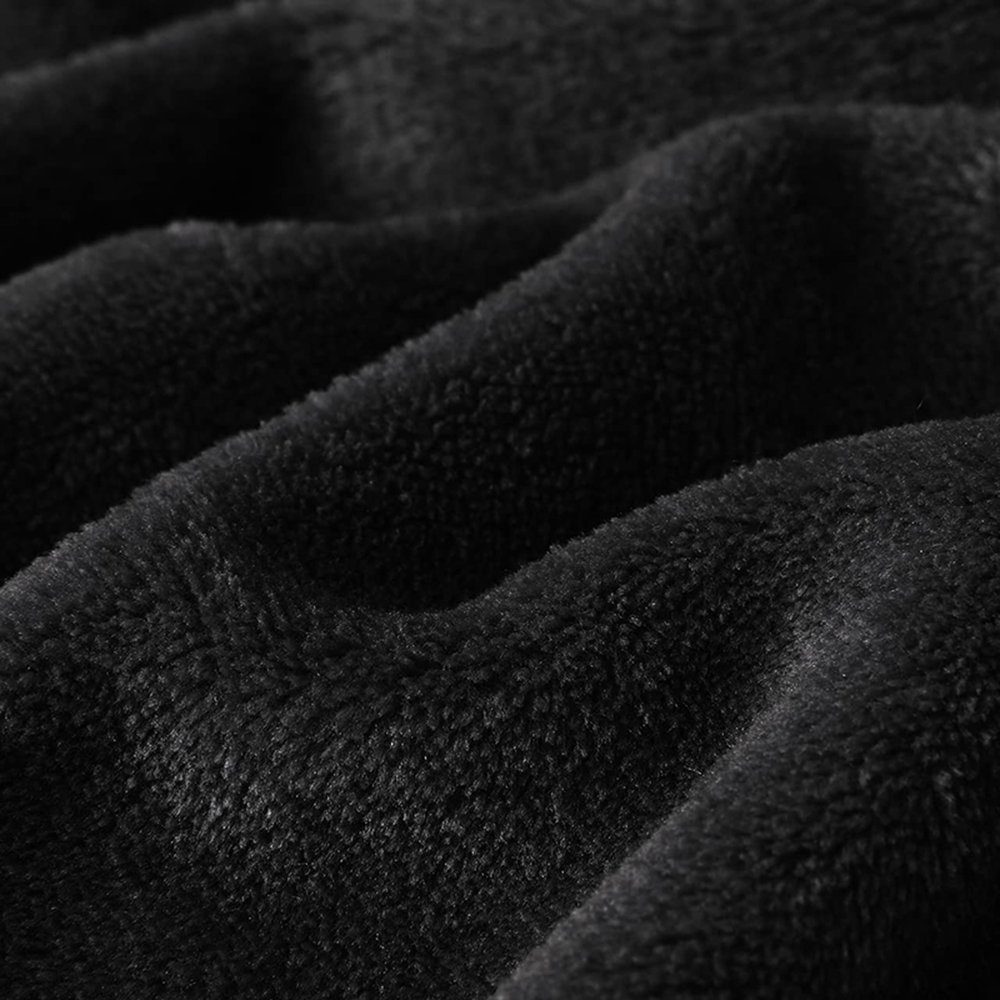 - GelldG Wohndecke decke Schwarz( Sofa 150*200) Kuscheldecke Warme Decke Grau Decke, Fleece Flauschig