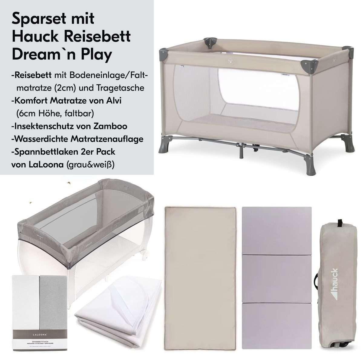 Hauck Baby-Reisebett Dream`n Play XXL Set günstig online kaufen