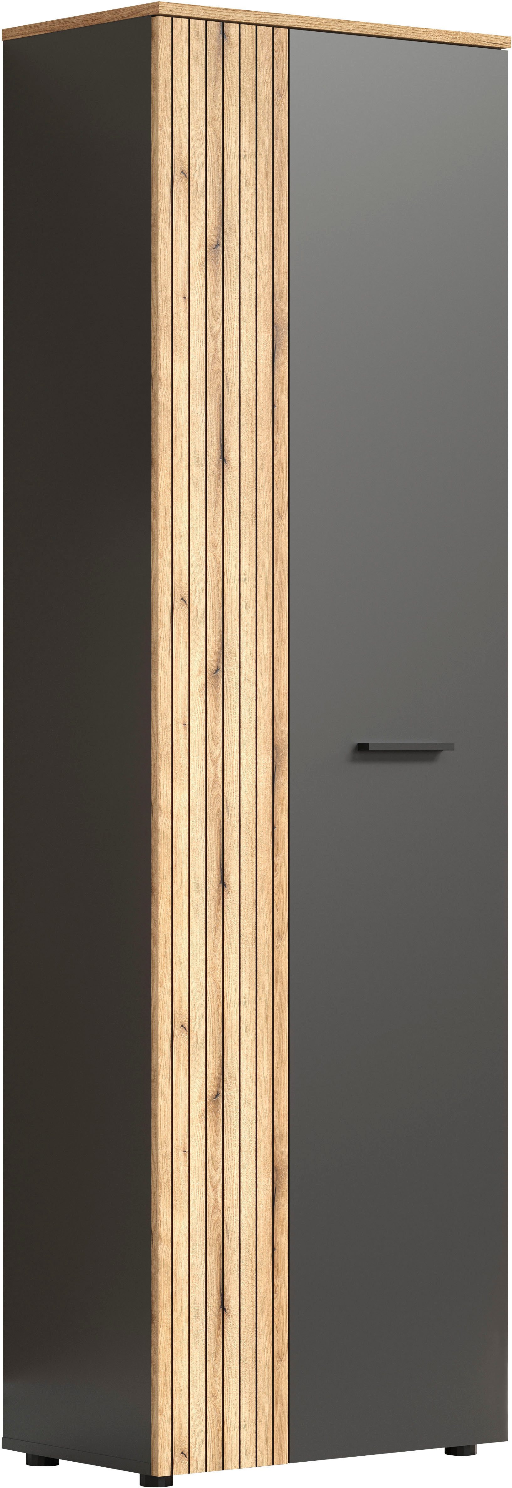 Home affaire Garderobenschrank Estepona (1-St) Flurschrank mit 2 Türen & 1 Kleiderstange – (B/T/H) 60/36/195 cm