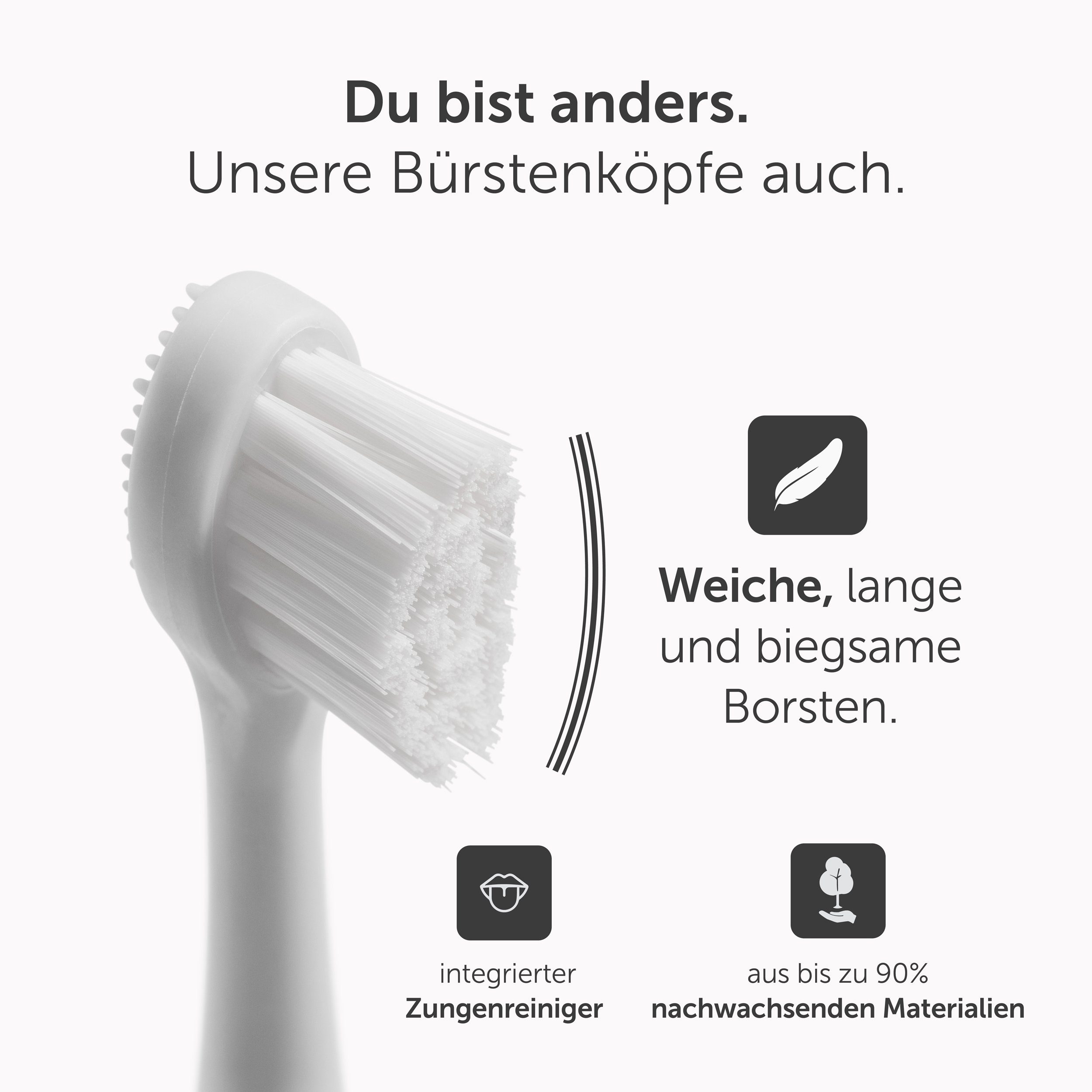 Wondersmile Aufsteckbürsten Bürstenköpfe (Soft), 4 St.