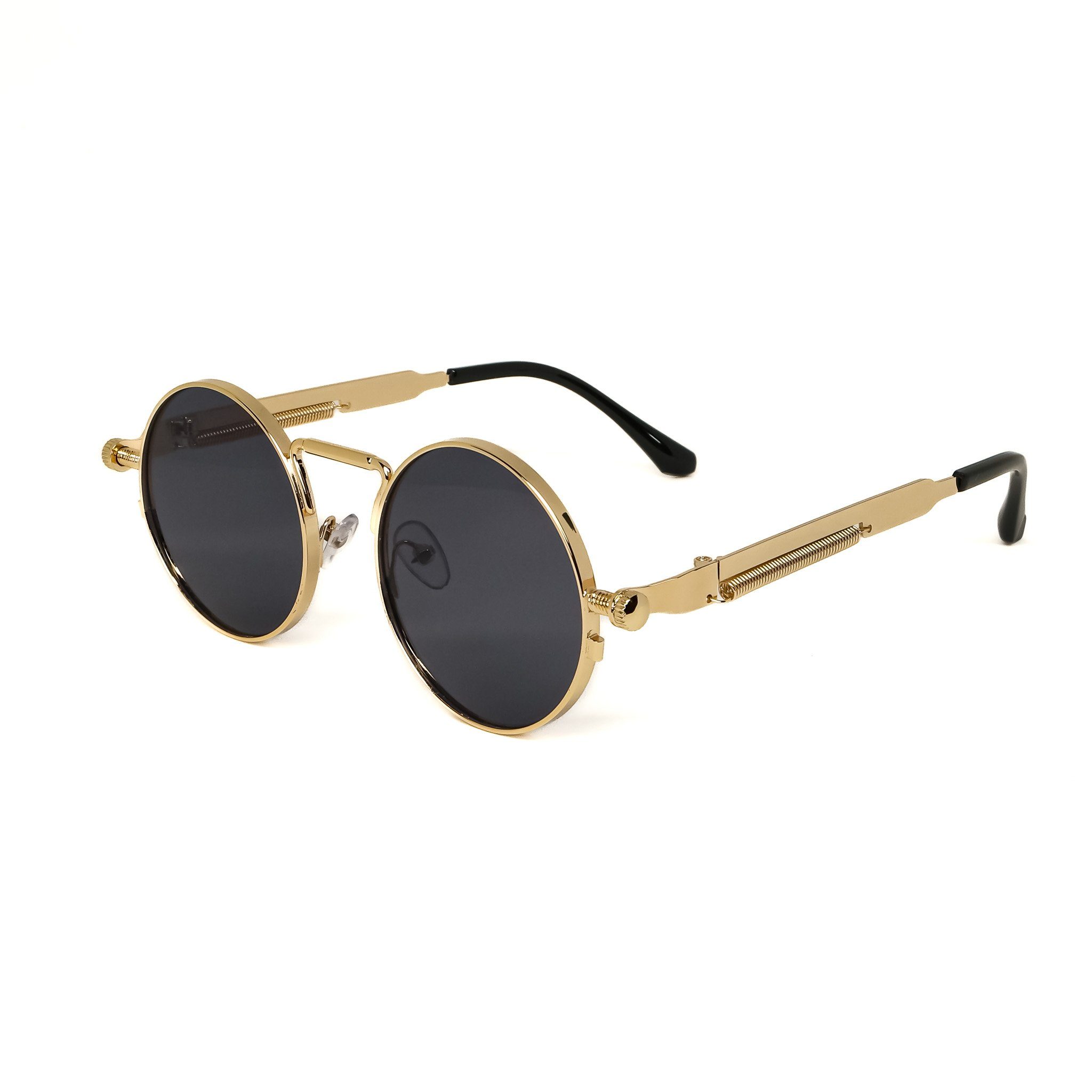 salazar.plus Sonnenbrille Rund Cyberpunk Unisex 4 Farben Damen Herren Brille Retro Runde Cyberpunk Sonnenbrille UV400 Cat.3 – leicht, unisex, 4 Farben