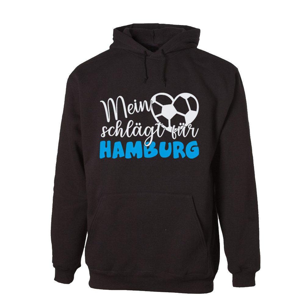 G-graphics Hoodie Mein Herz schlägt für Hamburg Unisex Pullover mit einem Motiv für den echten Fan