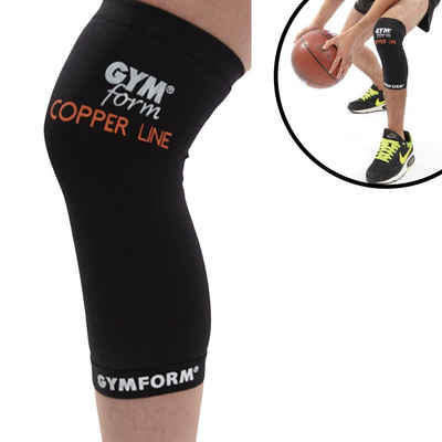 Gymform® Kniebandage Copper Line - Knee Sleeve (1-tlg., in 4 Größen - S, M, L, XL), Kniestütze - Kompressions Bandage aus Kupferfasern, atmungsaktiv