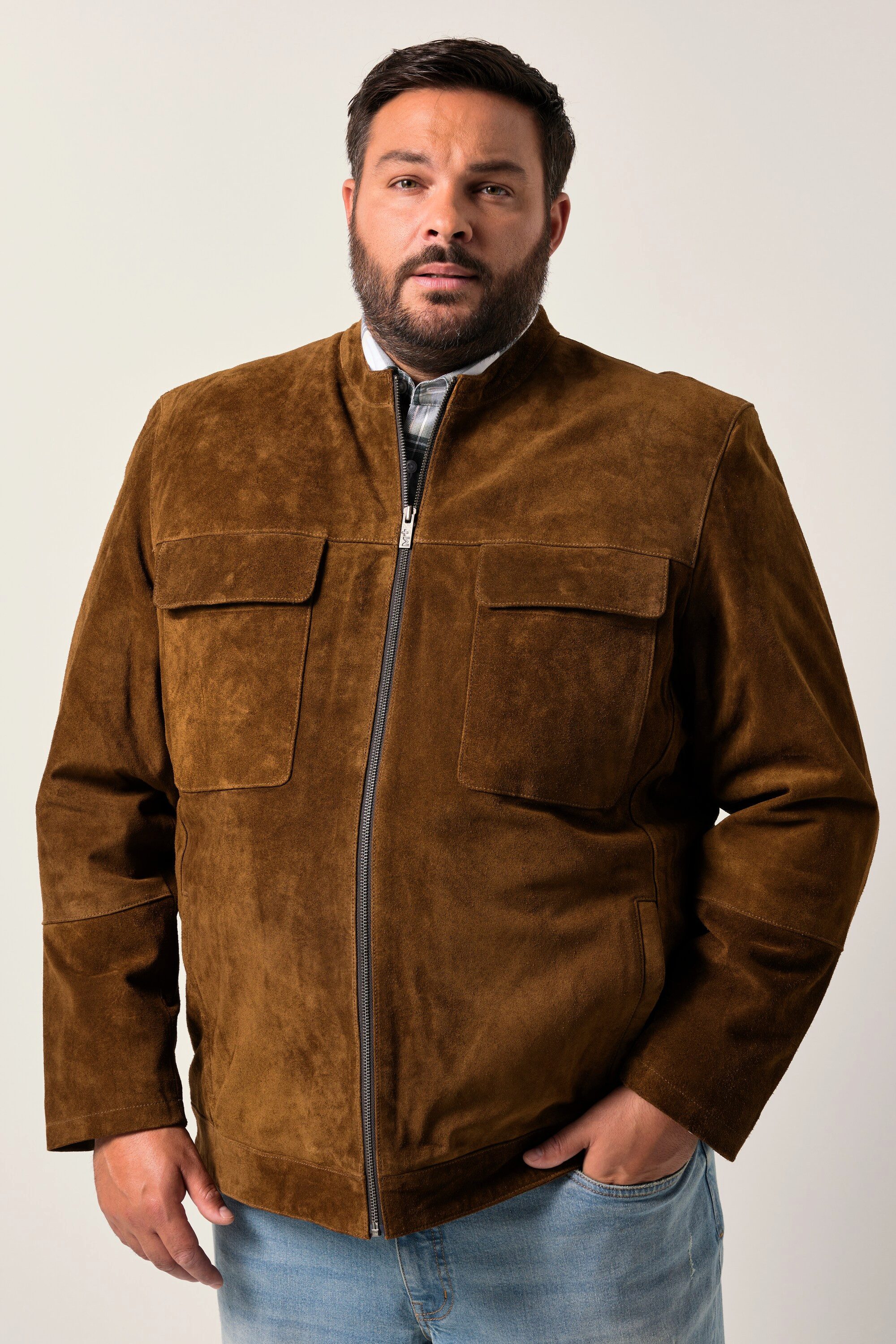 Men Plus Lederjacke Men+ Lederjacke Leder bestes Rindsleder bis 7 XL