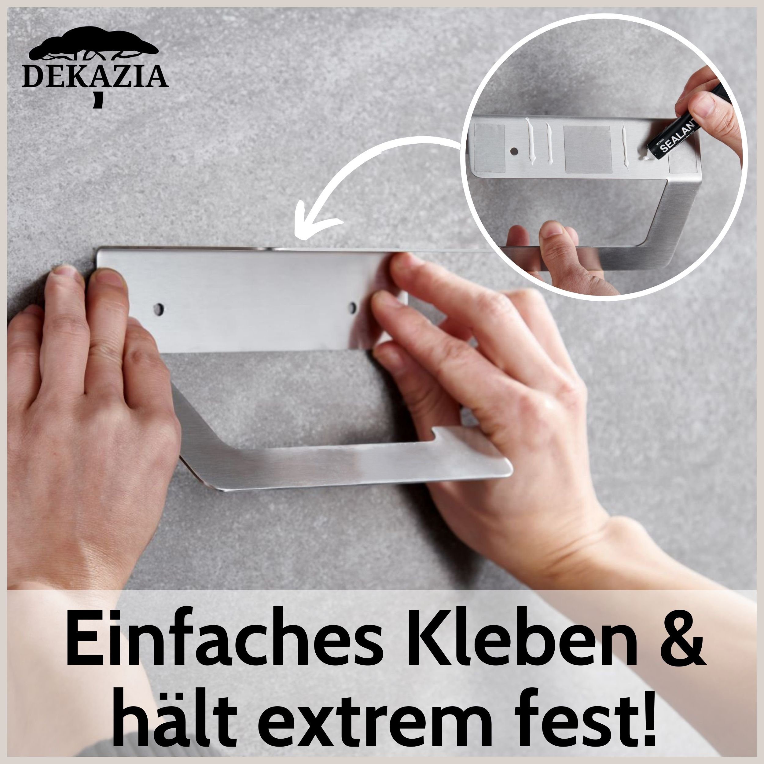 DEKAZIA Toilettenpapierhalter ohne Bohren Klopapierhalter Klorollenhalter günstig online kaufen