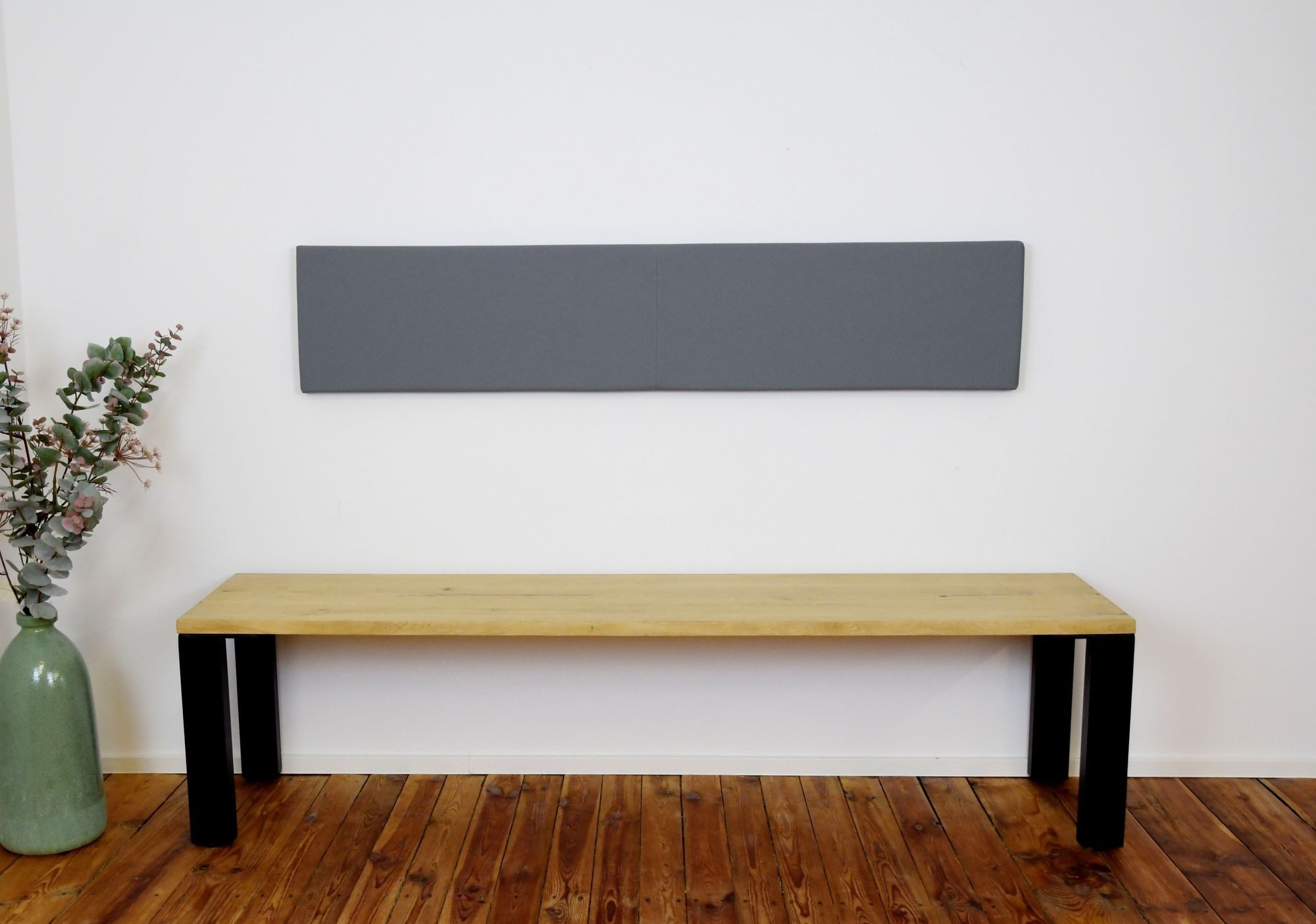 Lycce Wandpolster XXL Wandkissen mit Montage-Set 150cm x 30cm, Kunstlederbezug, (1 St), gepolsterter Wandschutz, versch. Farben
