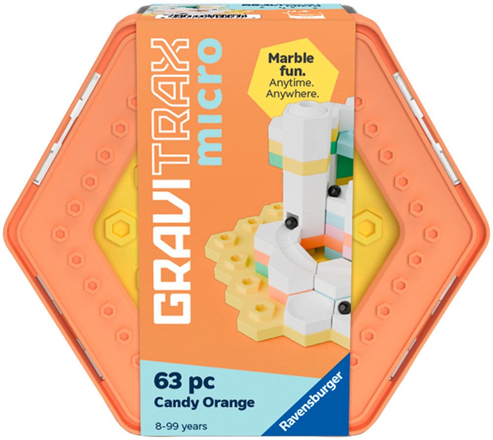 Ravensburger Kugelbahn-Bausatz GraviTrax micro - Candy Orange, (63-tlg), Made in Europe