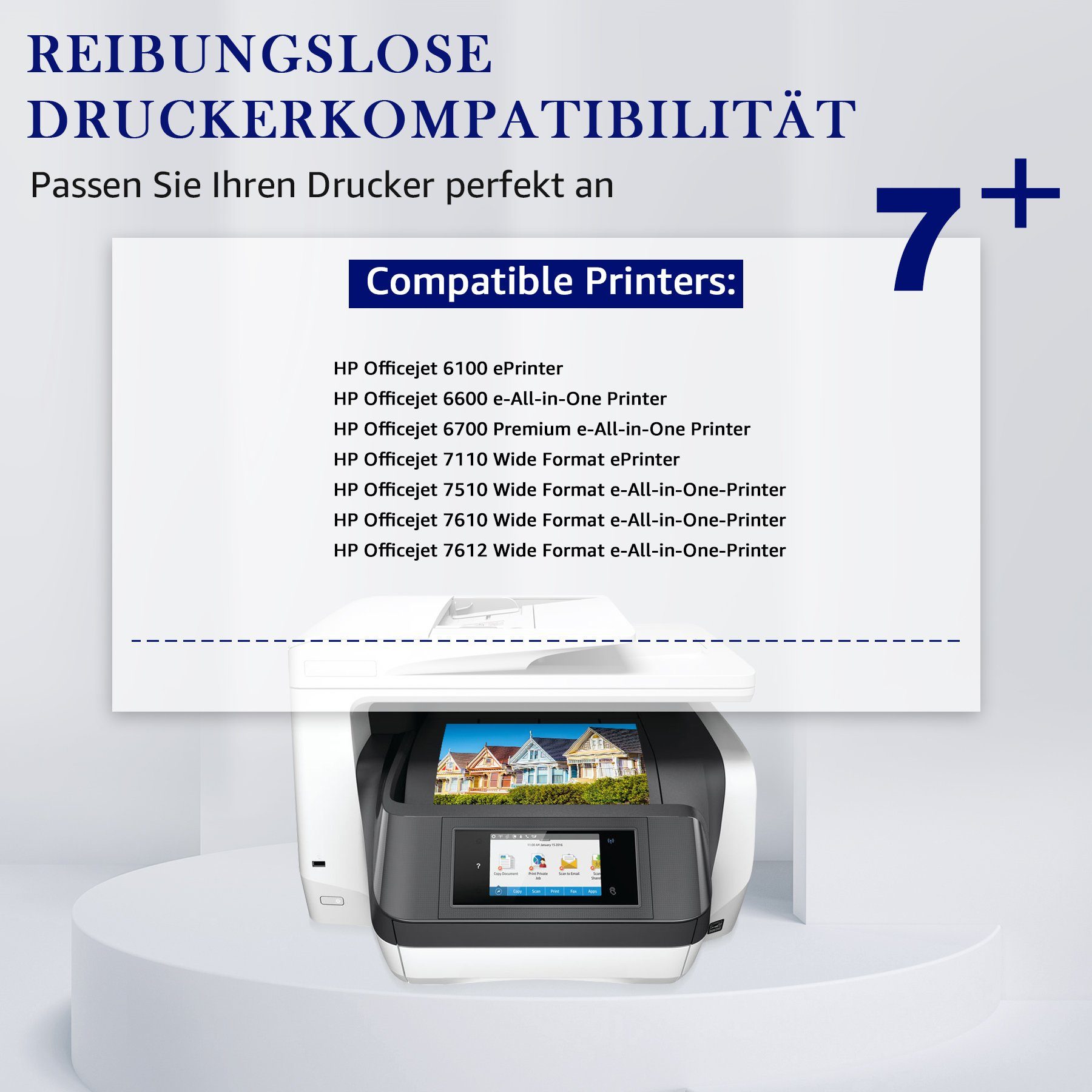 für MOOHO Tintenpatrone XL 7110 6600 Officejet 932 5PK HP 6700 933XL