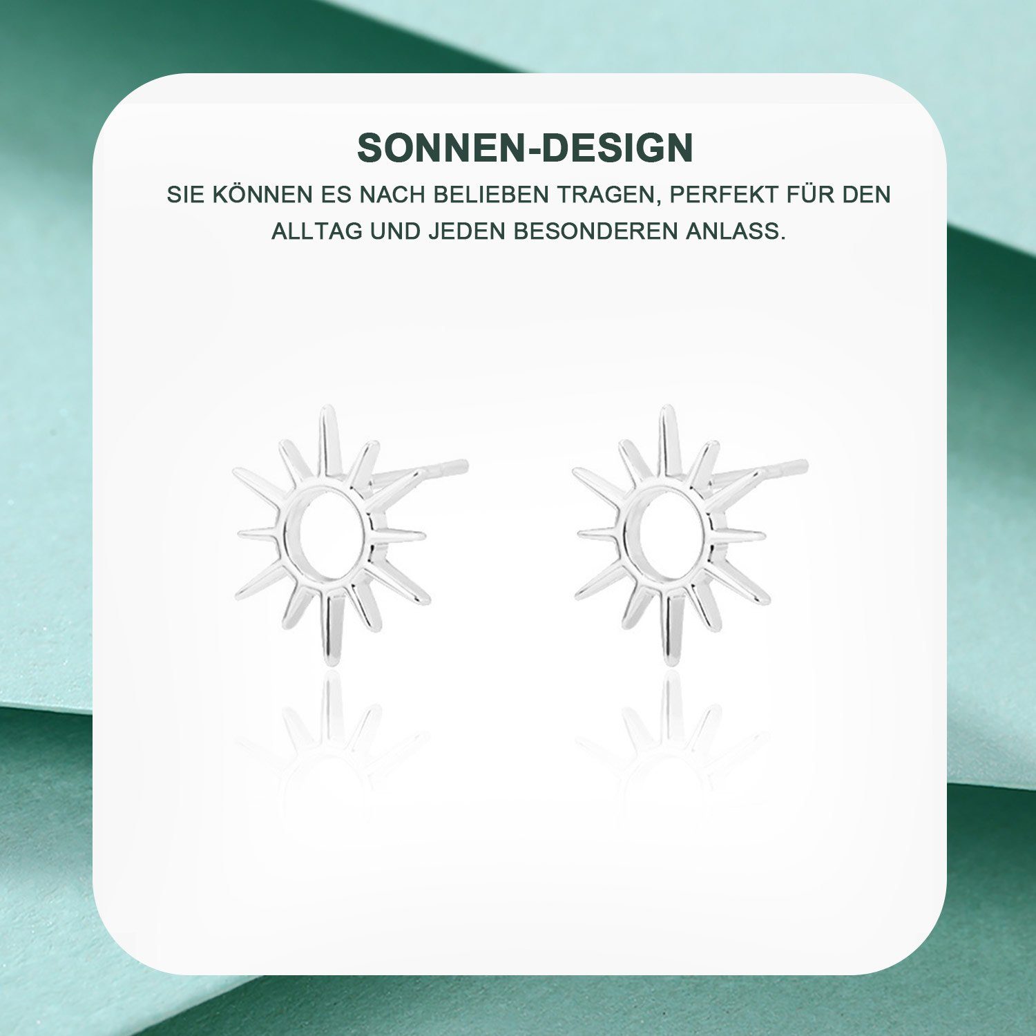 MAGICSHE Paar Ohrstecker Sonnenblume Silber S925 Metall Ohrringe
