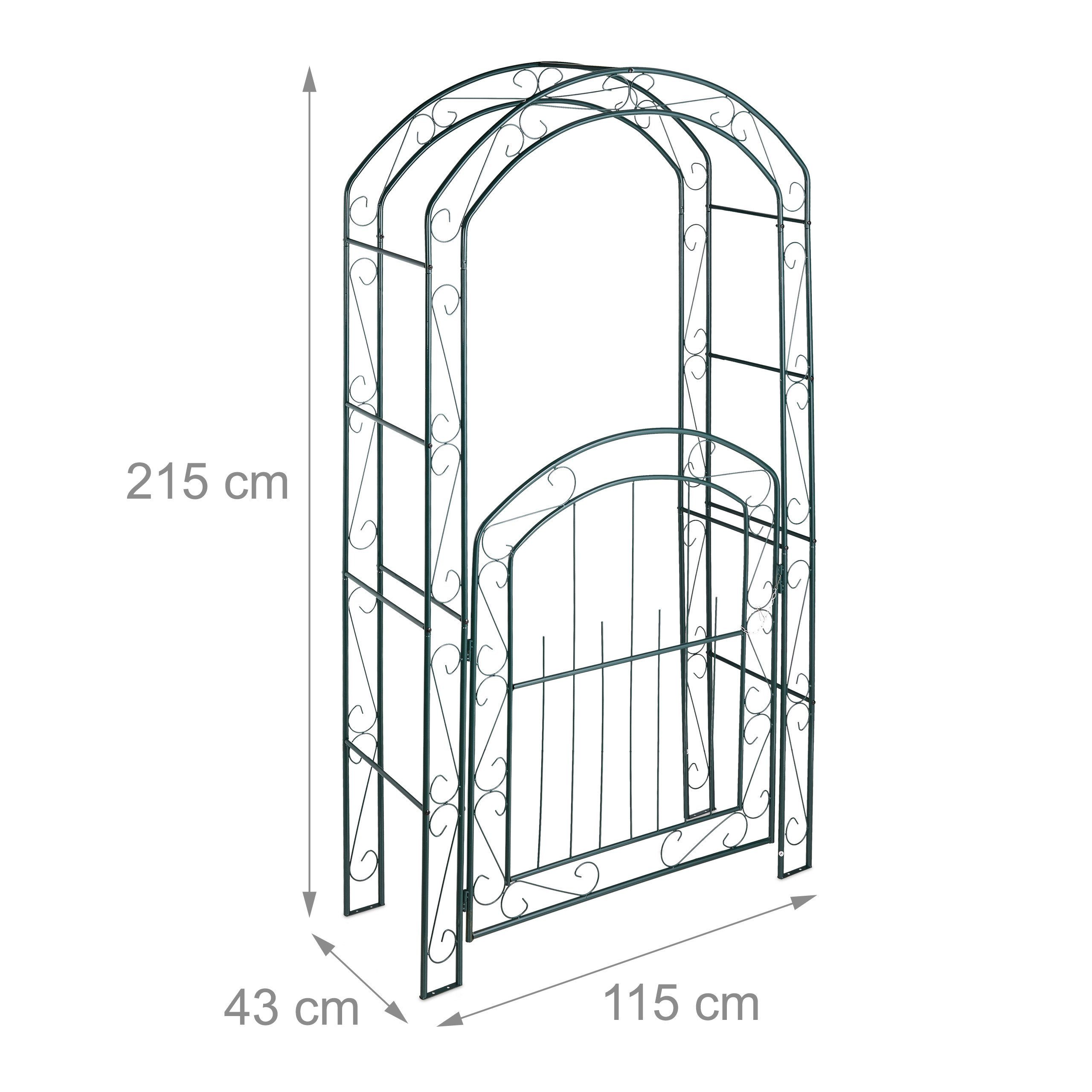 relaxdays Rosenbogen mit Tor