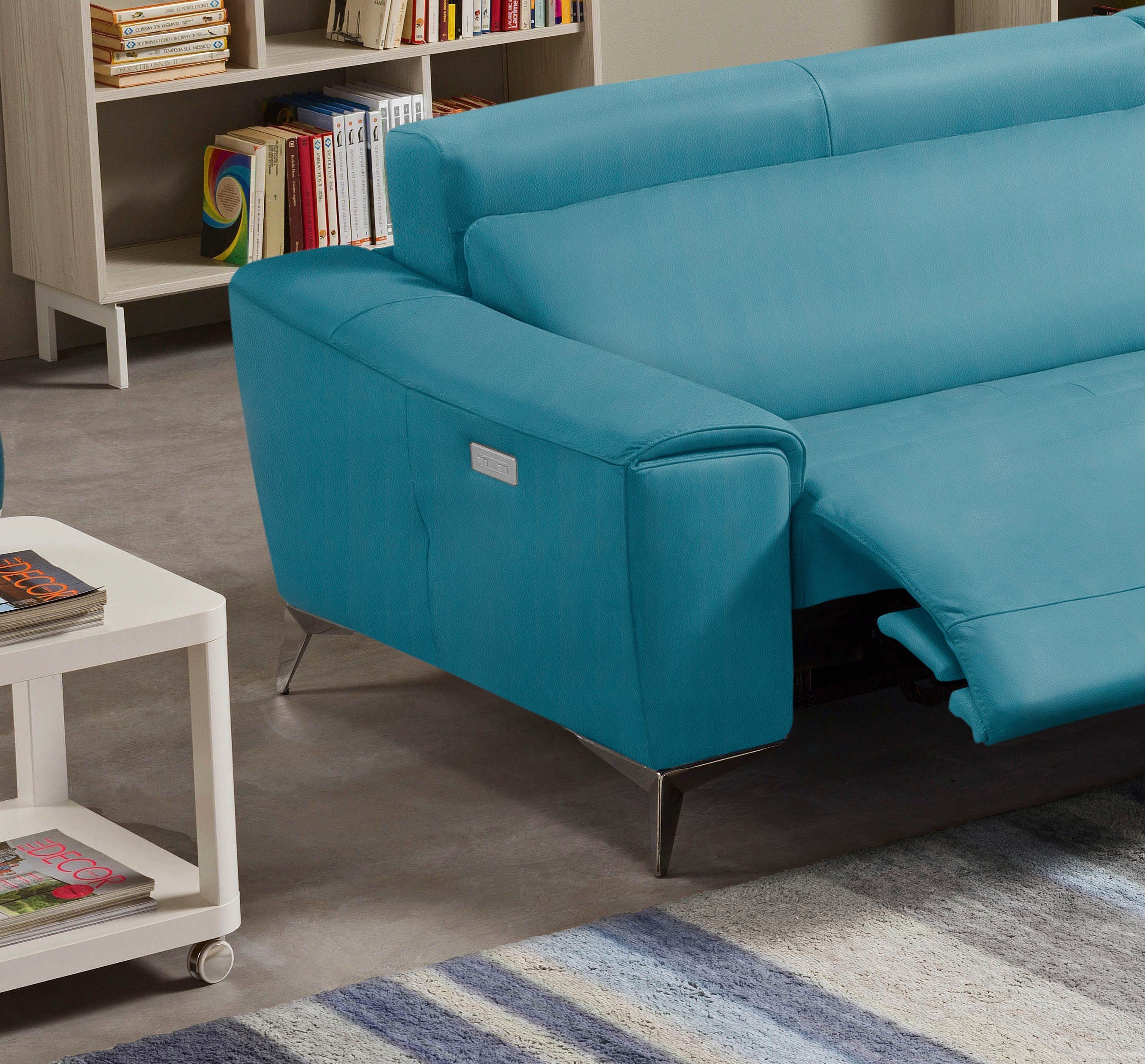 Egoitaliano Ecksofa Suzette, Designsofa mit hohem Sitzkomfort, mit Recamiere, inkl. 1 elektronischen Relaxfunktion, L-Form