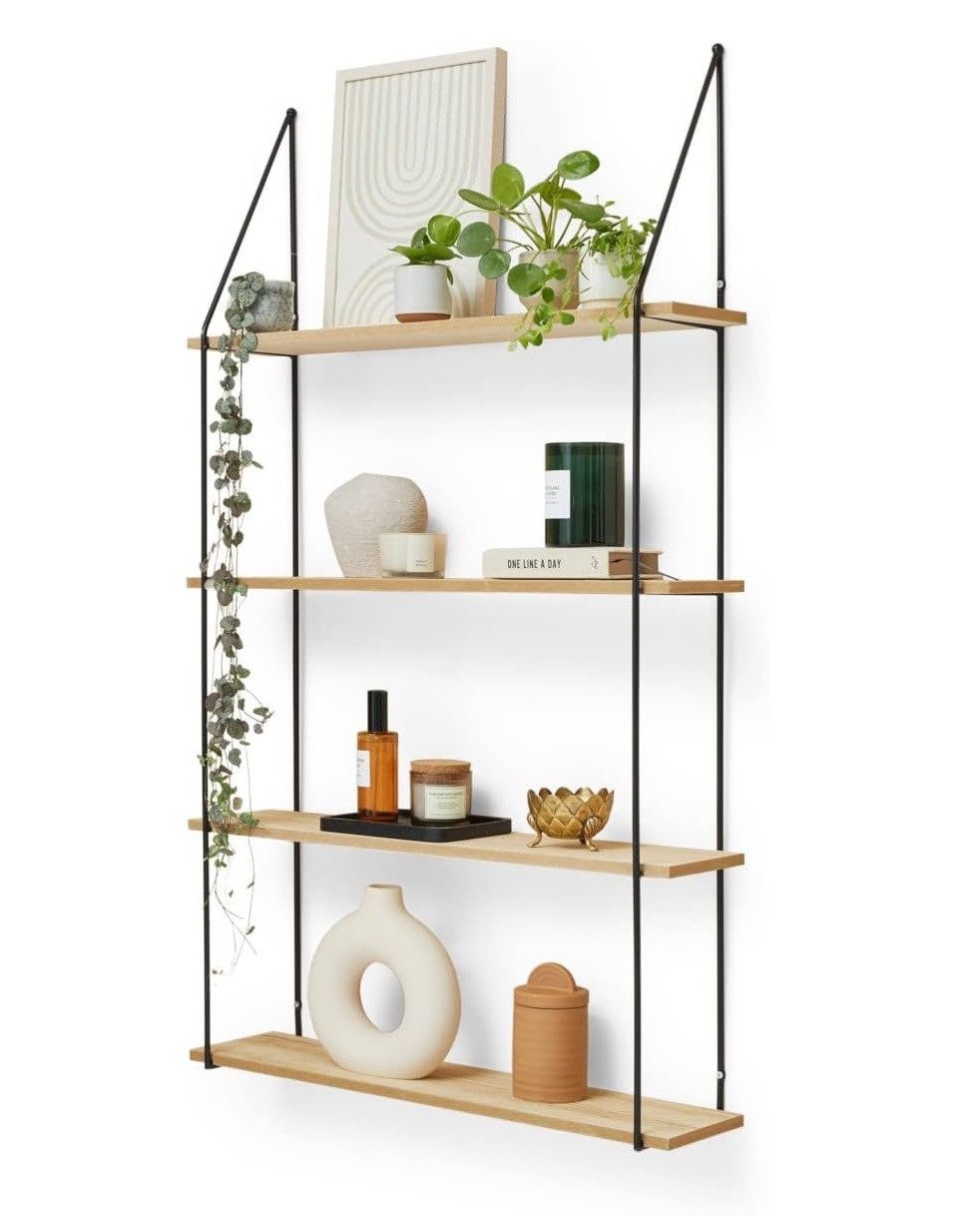 Mascot Regal LIFA LIVING Wandregal Alicante 4 Etagen Hängeregal 60 x 17 x 114,5 cm, 1-tlg.