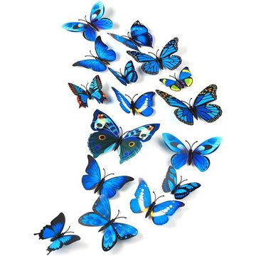 Lubgitsr Wandsticker 36 Stück 3D Schmetterlinge Deko Schmetterling Wandaufkleber Aufkleber (36 St)