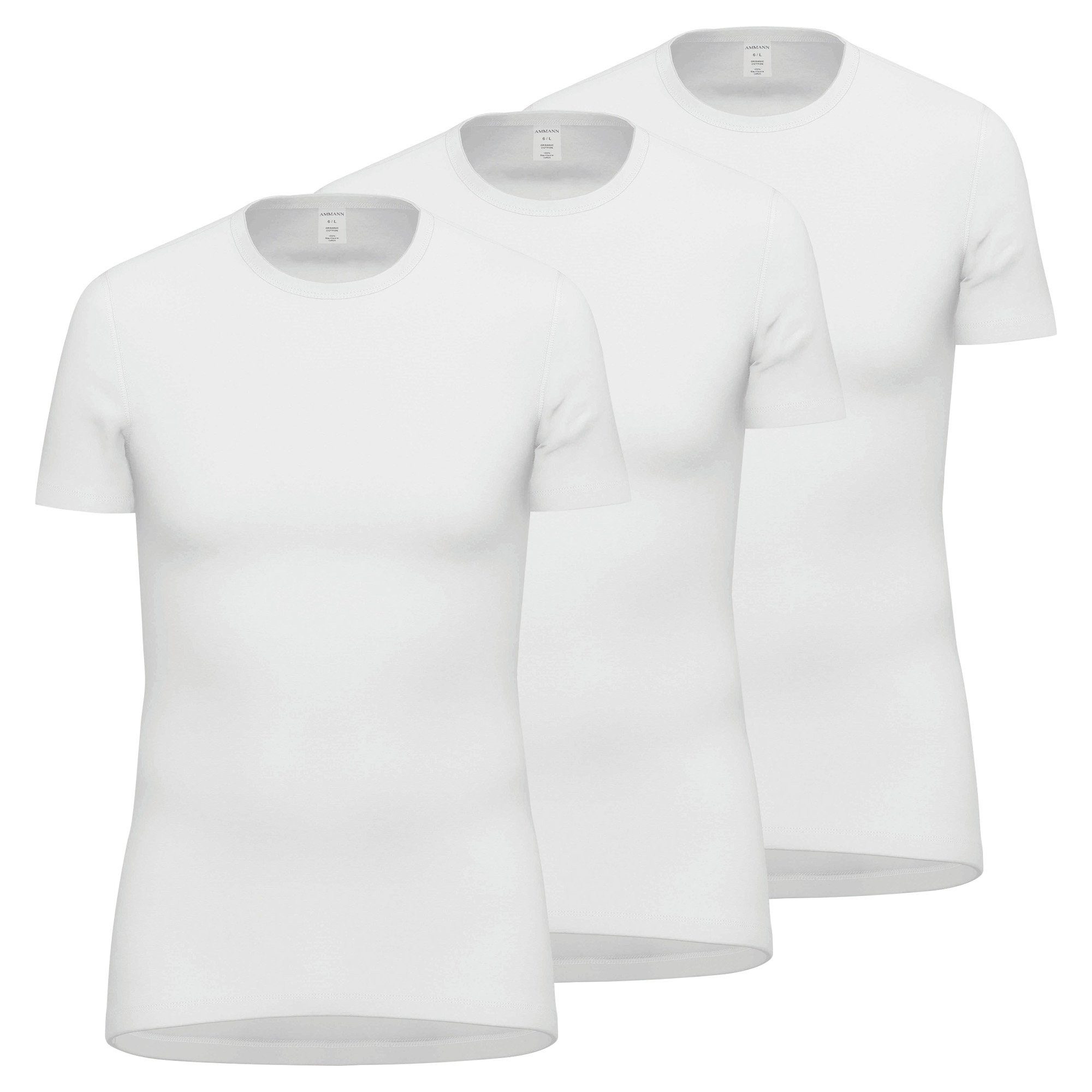 Unterhemd Herren T-Shirt 3er Pack Baumwolle