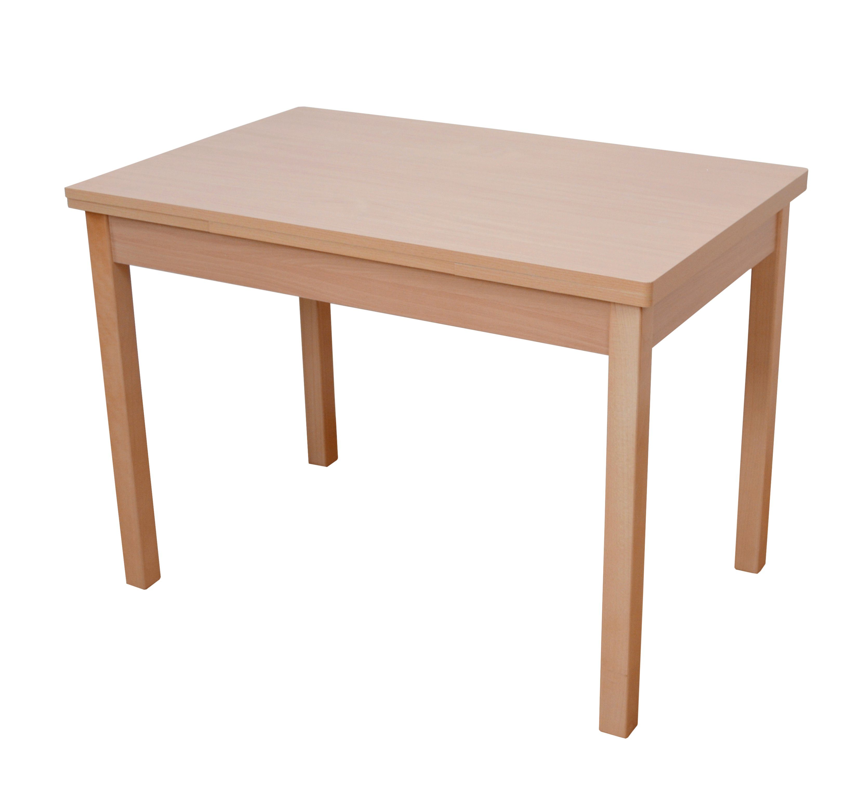 moebel-direkt-online Essgruppe Janina, (Spar-Set, Tischgruppe Farb-Nr. = 5 Stühlen 5tlg), 4 Buche-Nachbildung/cappuccino Tisch mit