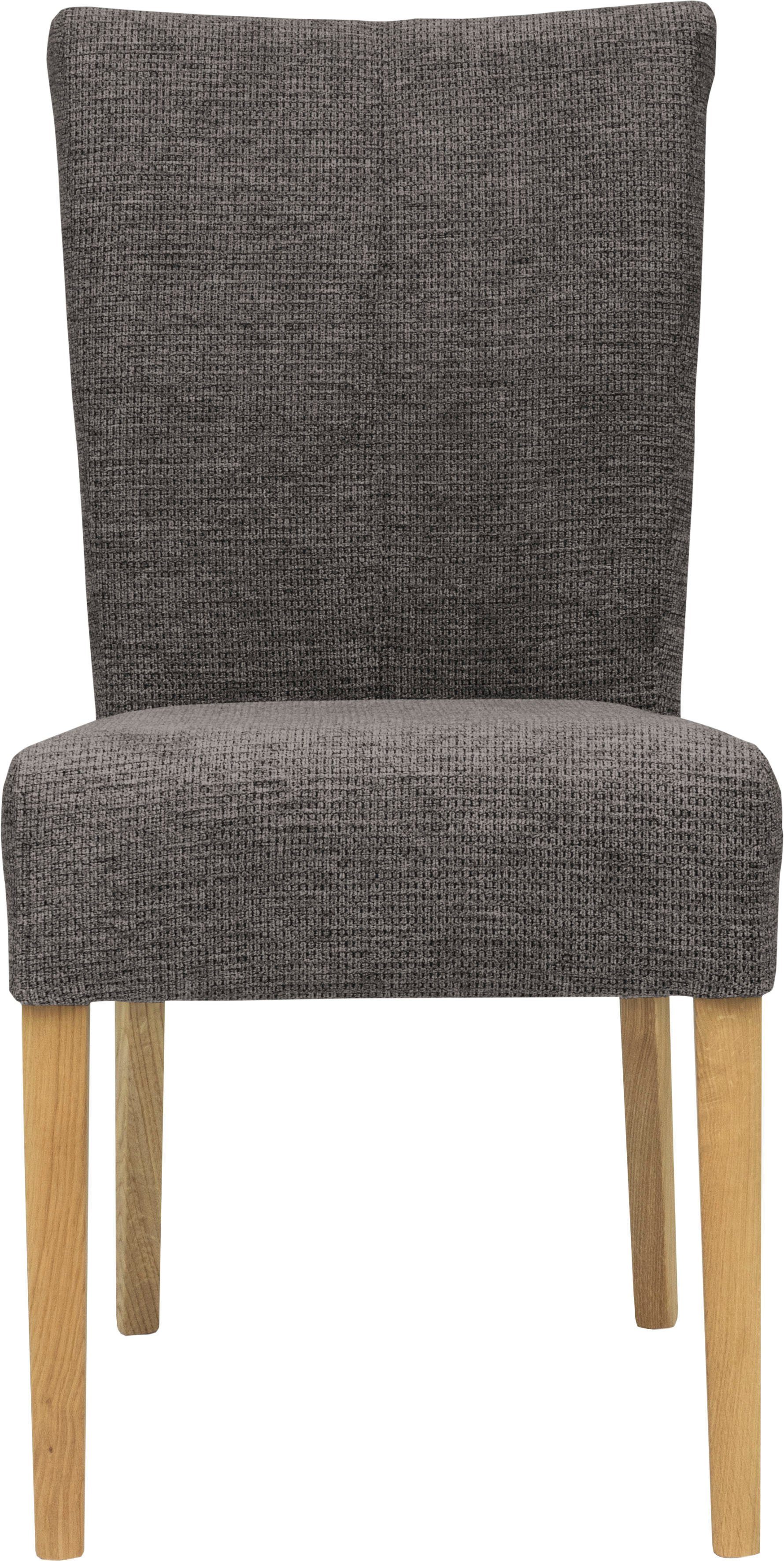 Home affaire 4-Fußstuhl Queen Polsterstuhl (Set, 2 St), verschiedene Bezüge, Gestell Massivholz