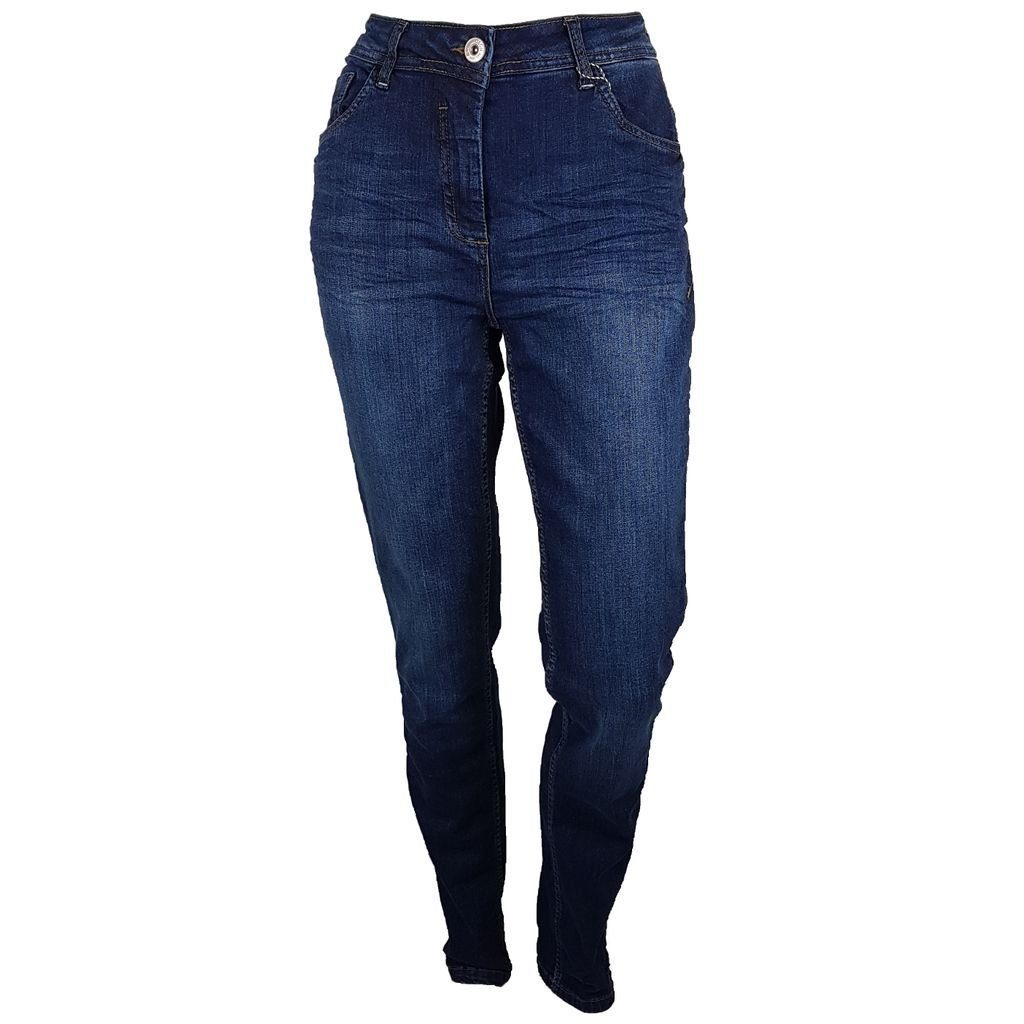 Cecil Straight-Jeans »Cecil Damen Jeanshose TORONTO blau washed crash 99%  Baumwolle 1% Elasthan 42565« online kaufen | OTTO