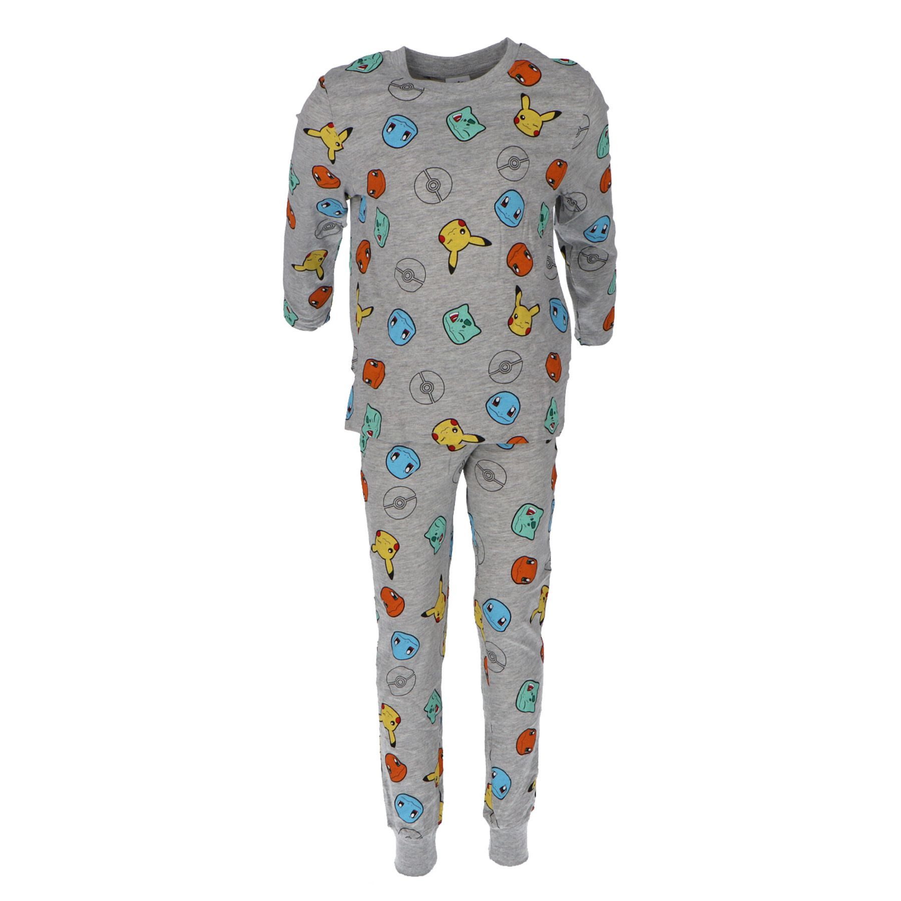 POKÉMON Schlafanzug Pyjama für Kinder Bequemer Schlafanzug aus reiner Baumwolle