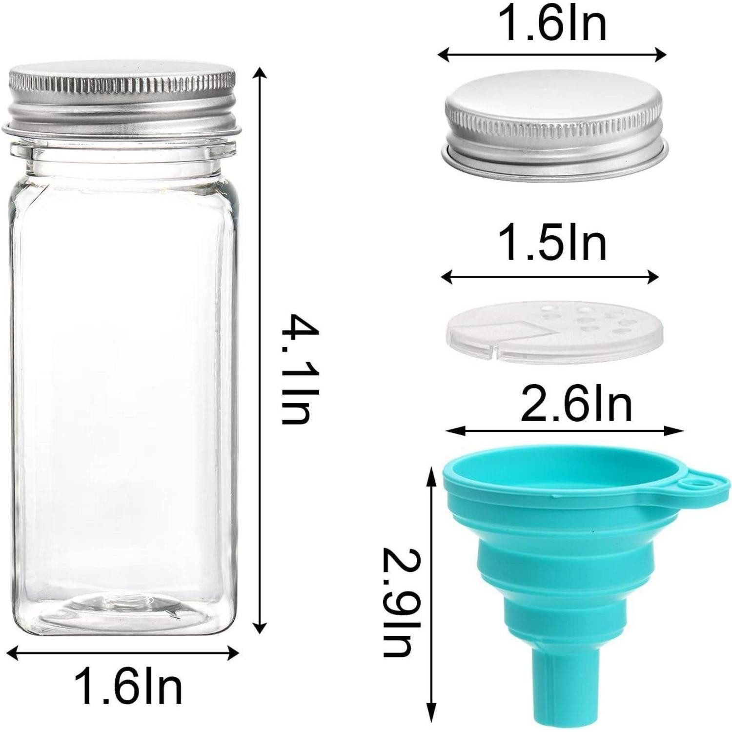 LuxusKollektion Salz- / Pfefferstreuer 24er Set 120 ml Gewürzgläser quadratisch wiederverwendbar luftdicht