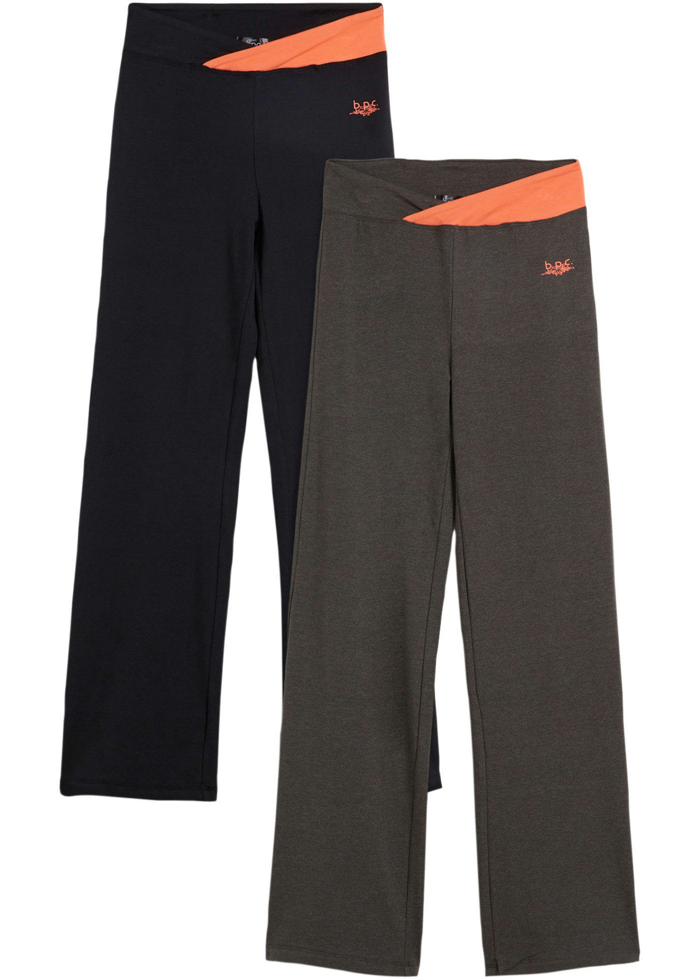 bonprix Sporthose (Packung, 2-tlg., 2) Baumwoll-Sporthose, Bootcut (2er Pac günstig online kaufen