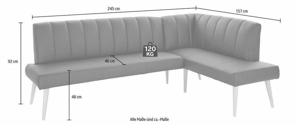 exxpo - sofa fashion Eckbank Costa, Frei im Raum stellbar, In hochwertiger  Verarbeitung