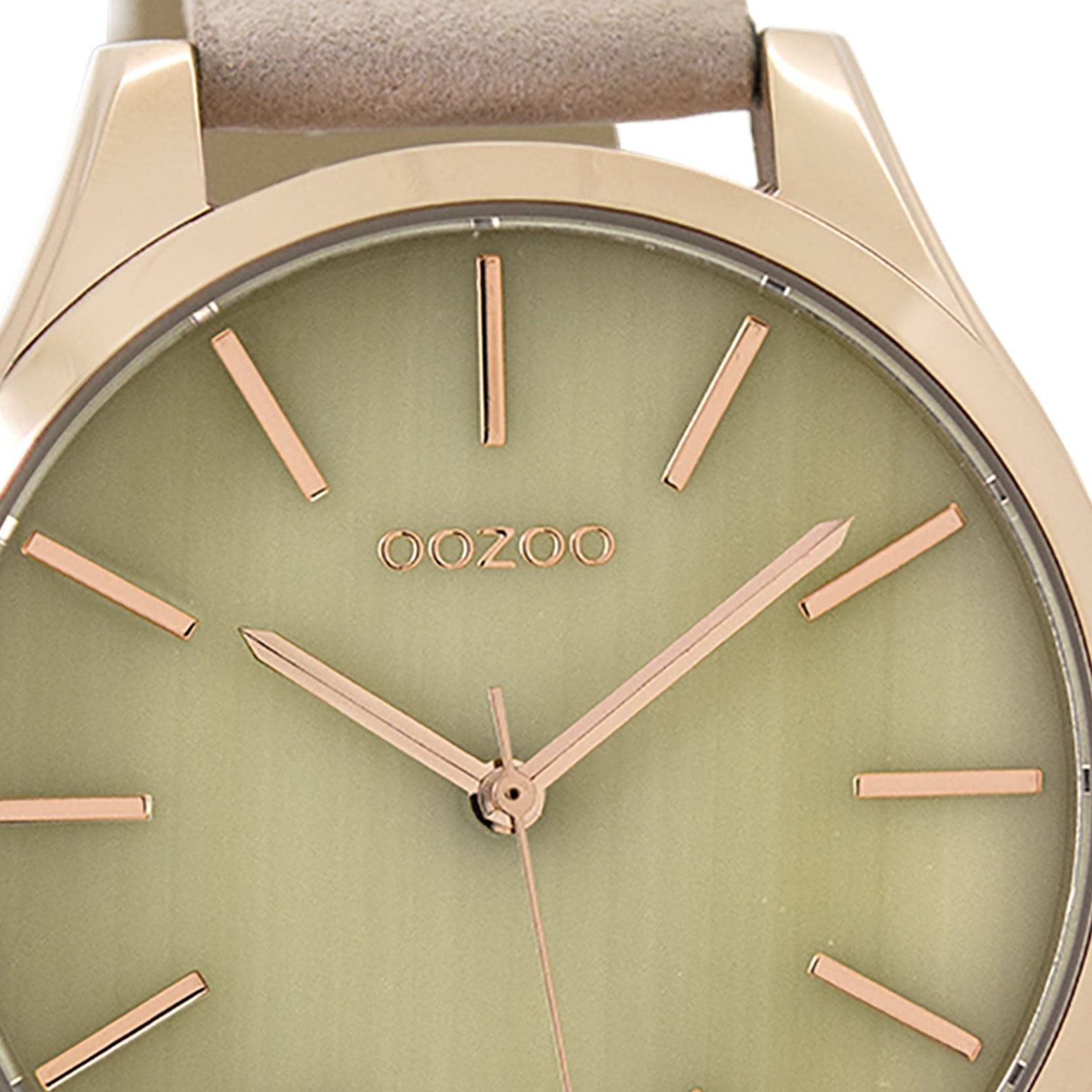 OOZOO Quarzuhr Oozoo Damen Armbanduhr Timepieces Analog, (Analoguhr), Damenuhr rund, groß (ca. 42mm) Lederarmband, Casual-Style
