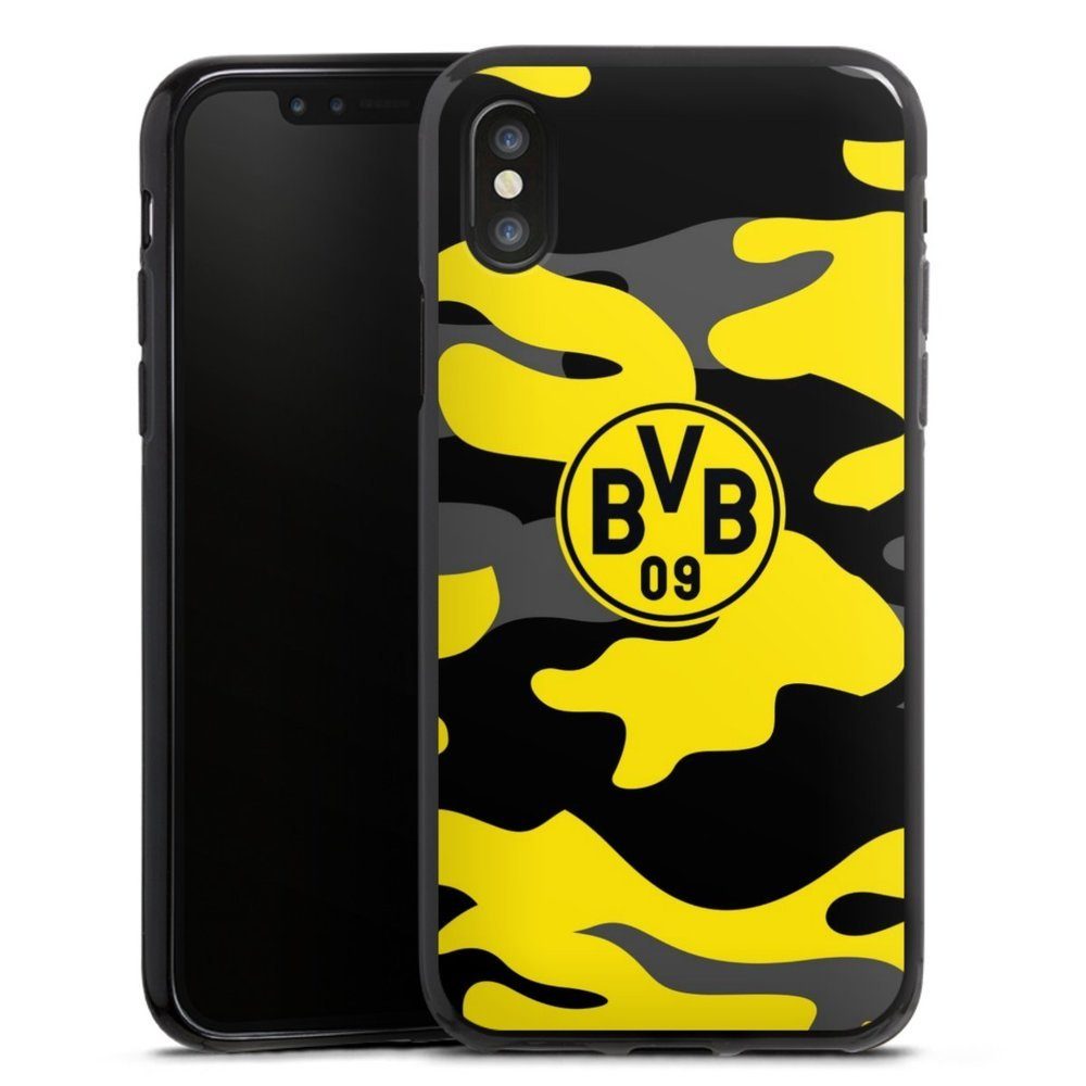 DeinDesign Handyhülle BVB Borussia Dortmund Fanartikel BVB Camo, Apple iPhone Xs Silikon Hülle Bumper Case Handy Schutzhülle