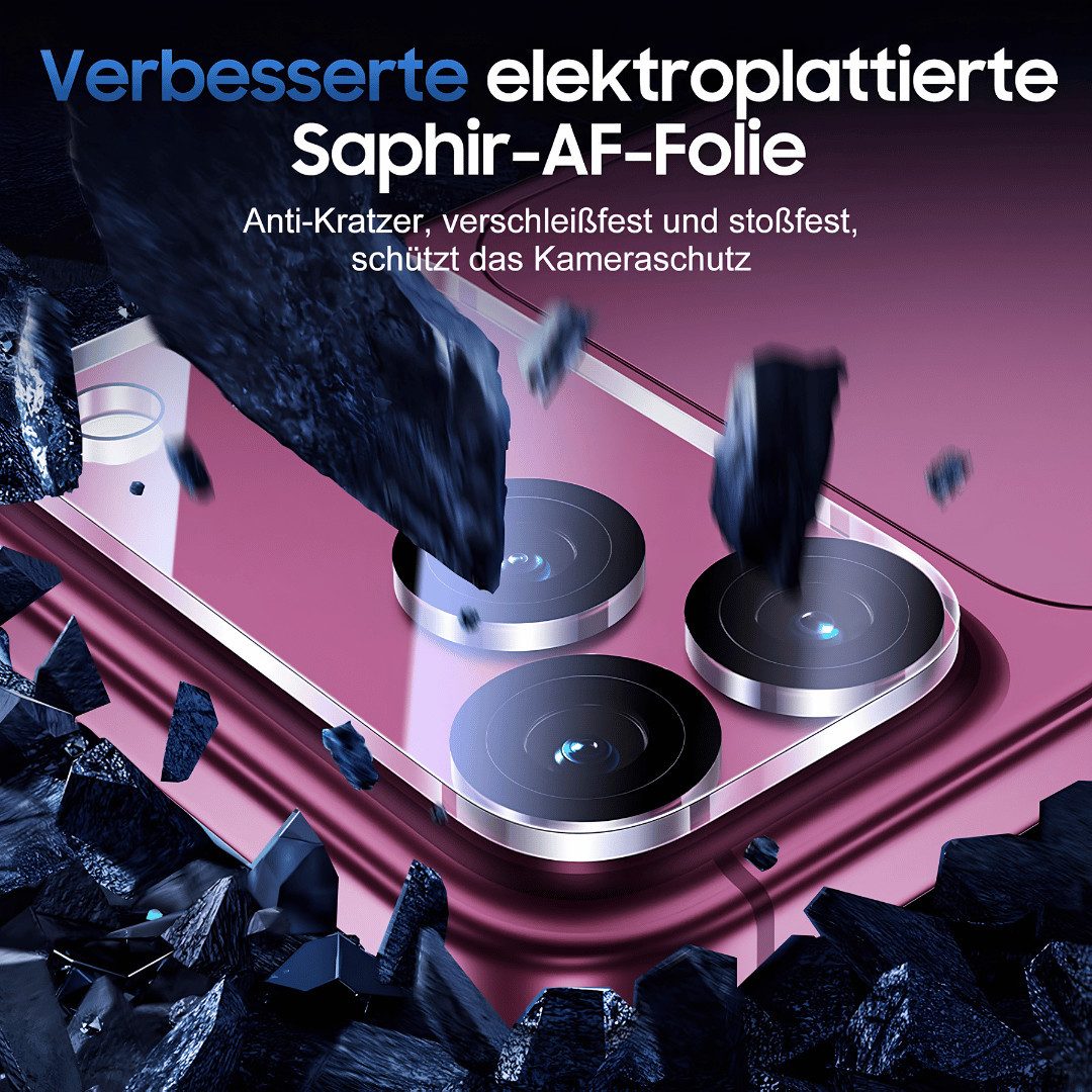 SmartUP Kameraschutzglas 3x Schutzglas für Apple iPhone 18 Pro Max Kamera Glas Linse Schutz 9H für Apple iPhone 18 Pro Max, 3 Stück, Rundumschutz, passgenaue Ve – Bild 3 von 5