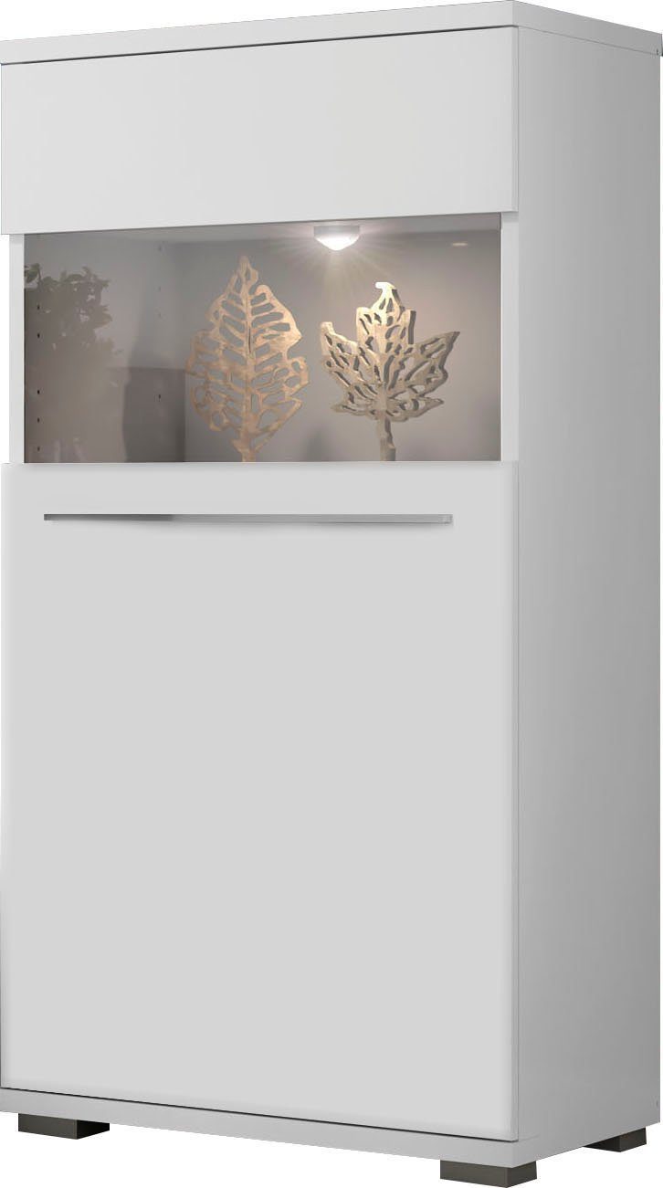 Places of Style Highboard "Piano Vitrine", UV lackiert, Soft-Close Funktion günstig online kaufen