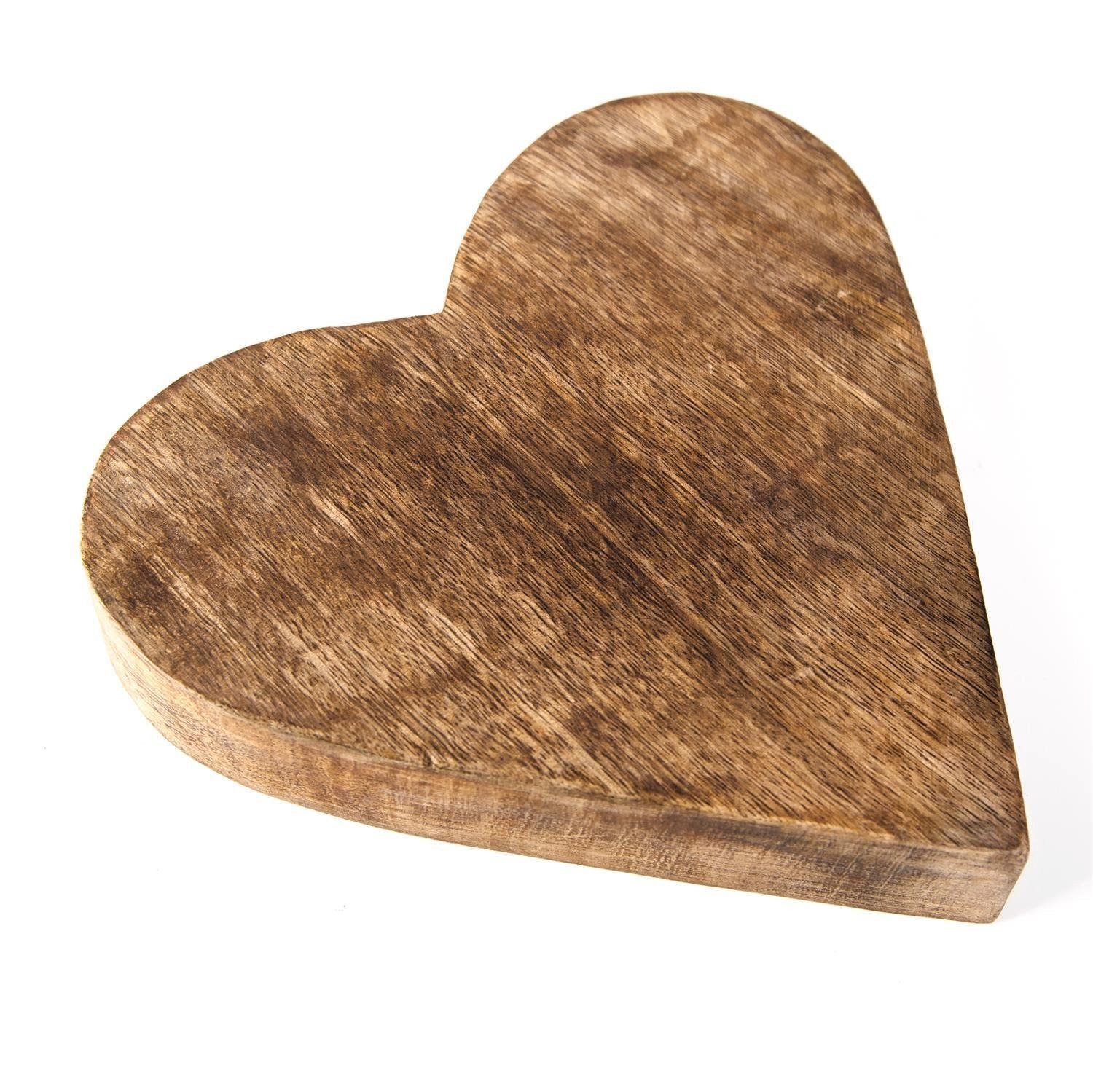 Logbuch-Verlag Dekofigur Großes Herz aus Holz 20 cm zum Hinlegen & Hinstellen - Herzdeko aus