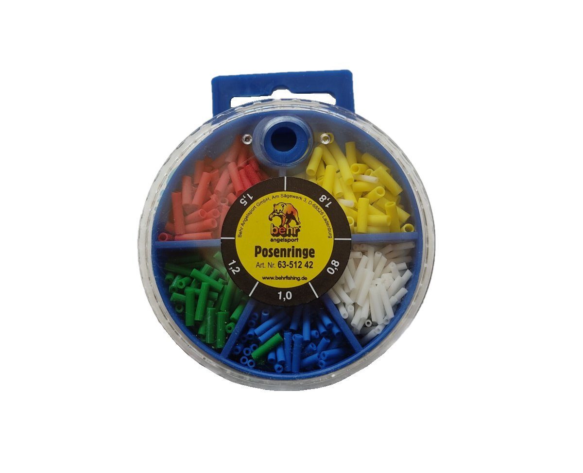 Behr Posenring Posenringe mixed verschiedene Größen 0,8 - 1,8mm Angelzubehör Behr, Praktisch in einer Drehdose