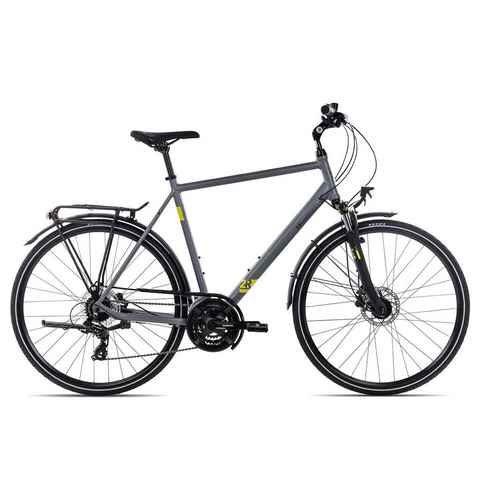 2R Manufaktur Trekkingrad TRX21, 21 Gang Shimano RD-TX-800-7 Schaltwerk, Kettenschaltung, Herrenrad 28 Zoll schwarz/grau