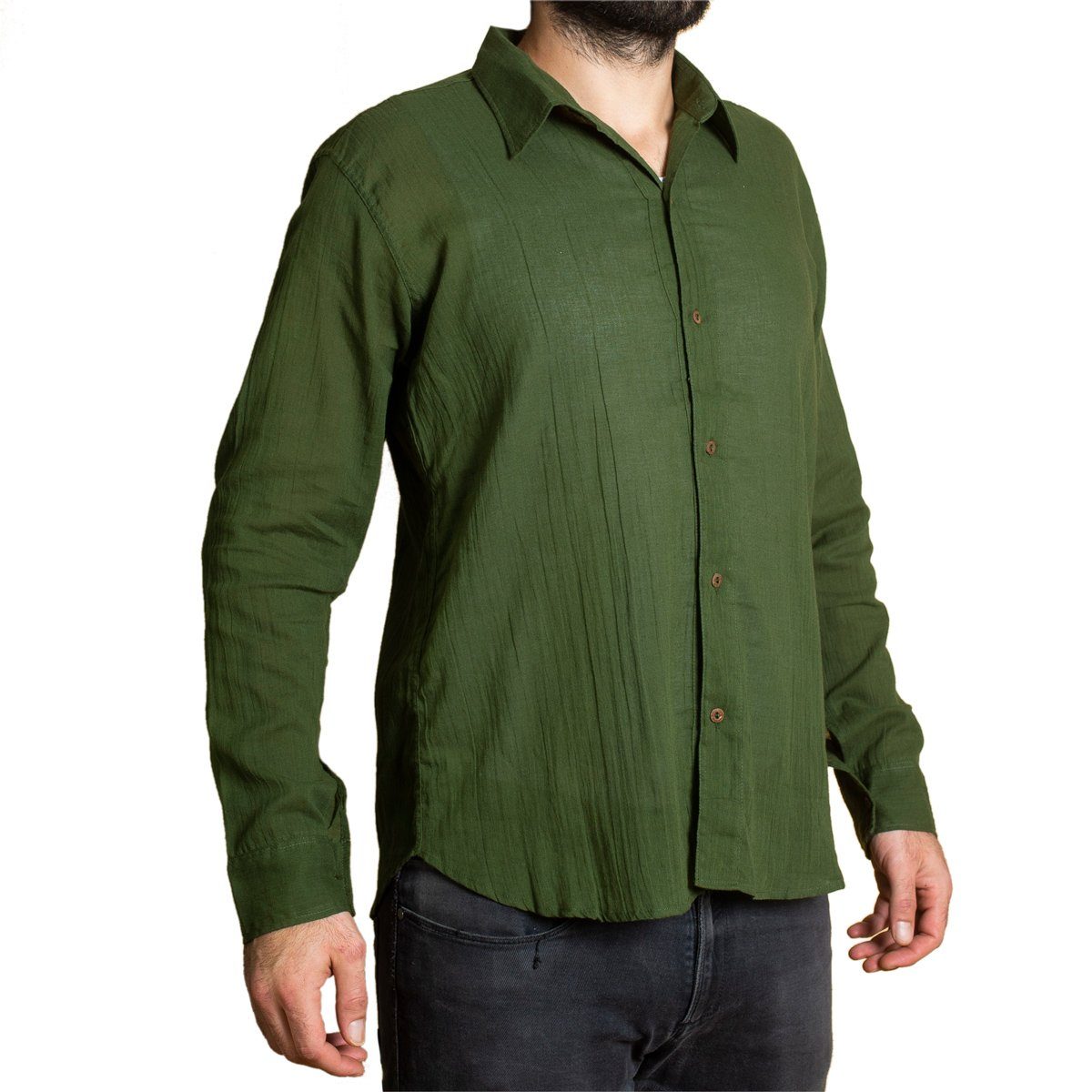 PANASIAM Kurzarmhemd Unisex Sommerhemd mit Kragen günstig online kaufen